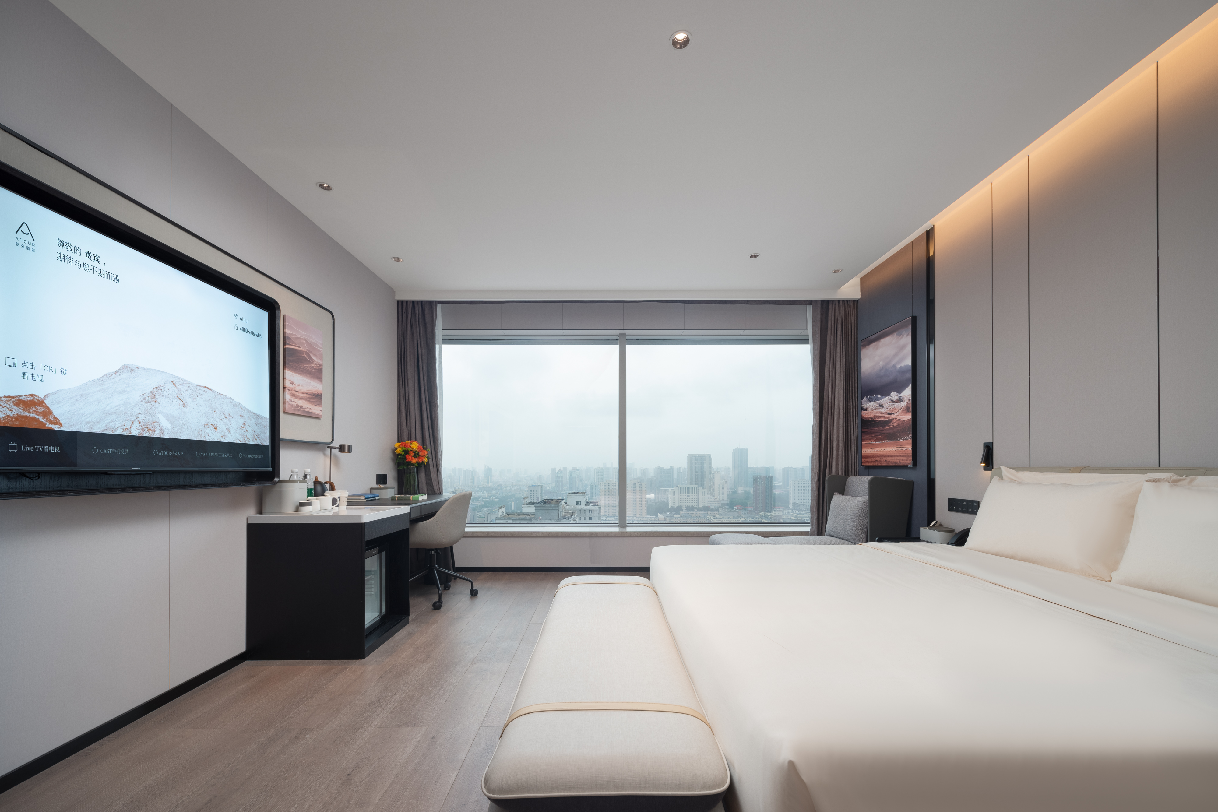 Executive Double Bed Room With Sky View/Xiaodu Smart Control/Smart Toilet/Mobile Screen Casting