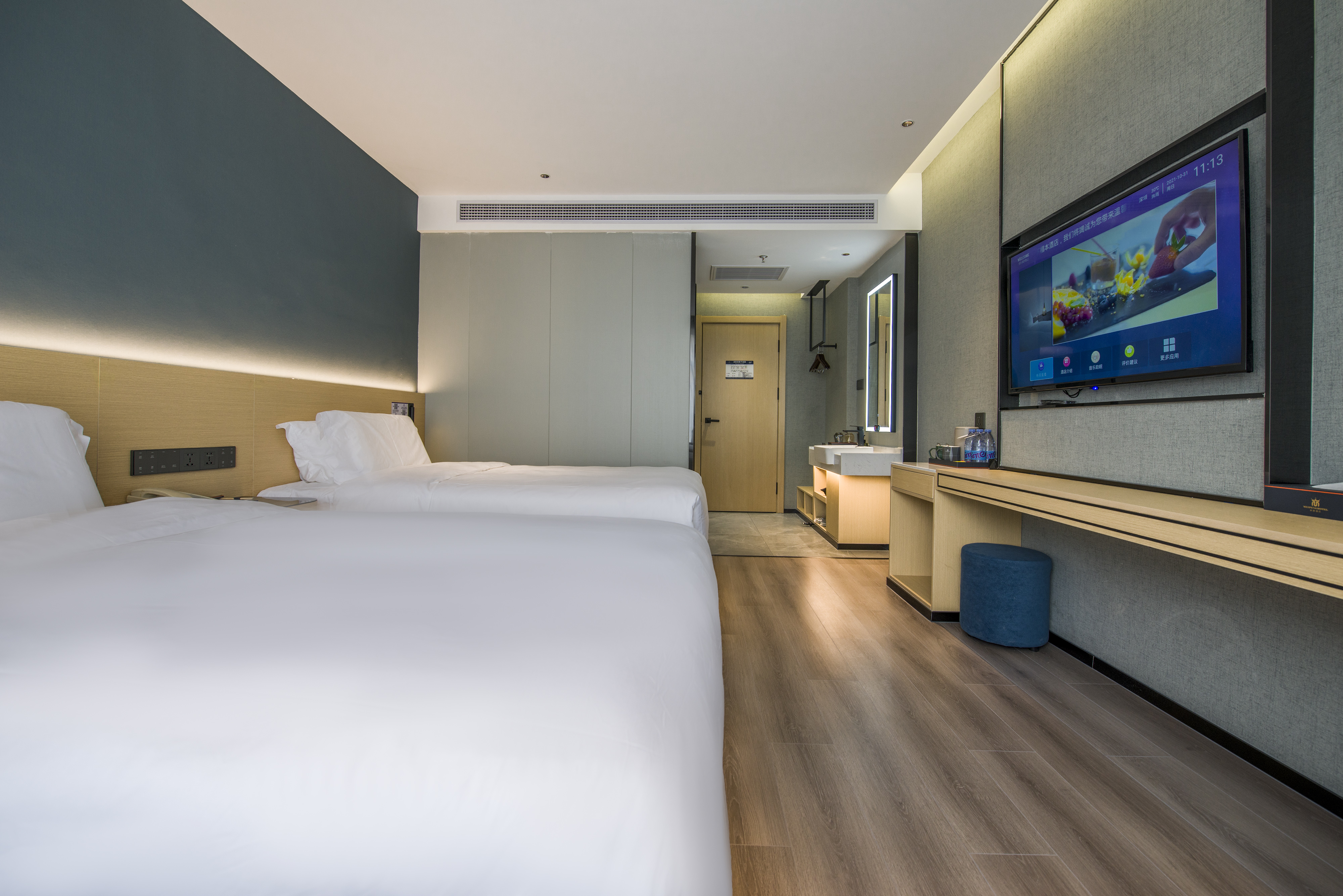 无忧 | 高级双床房（顾家家居静音舒眠乳胶床垫+0压轻柔鹅绒被+80S悦眠亲肤布草+恒温智能马桶）