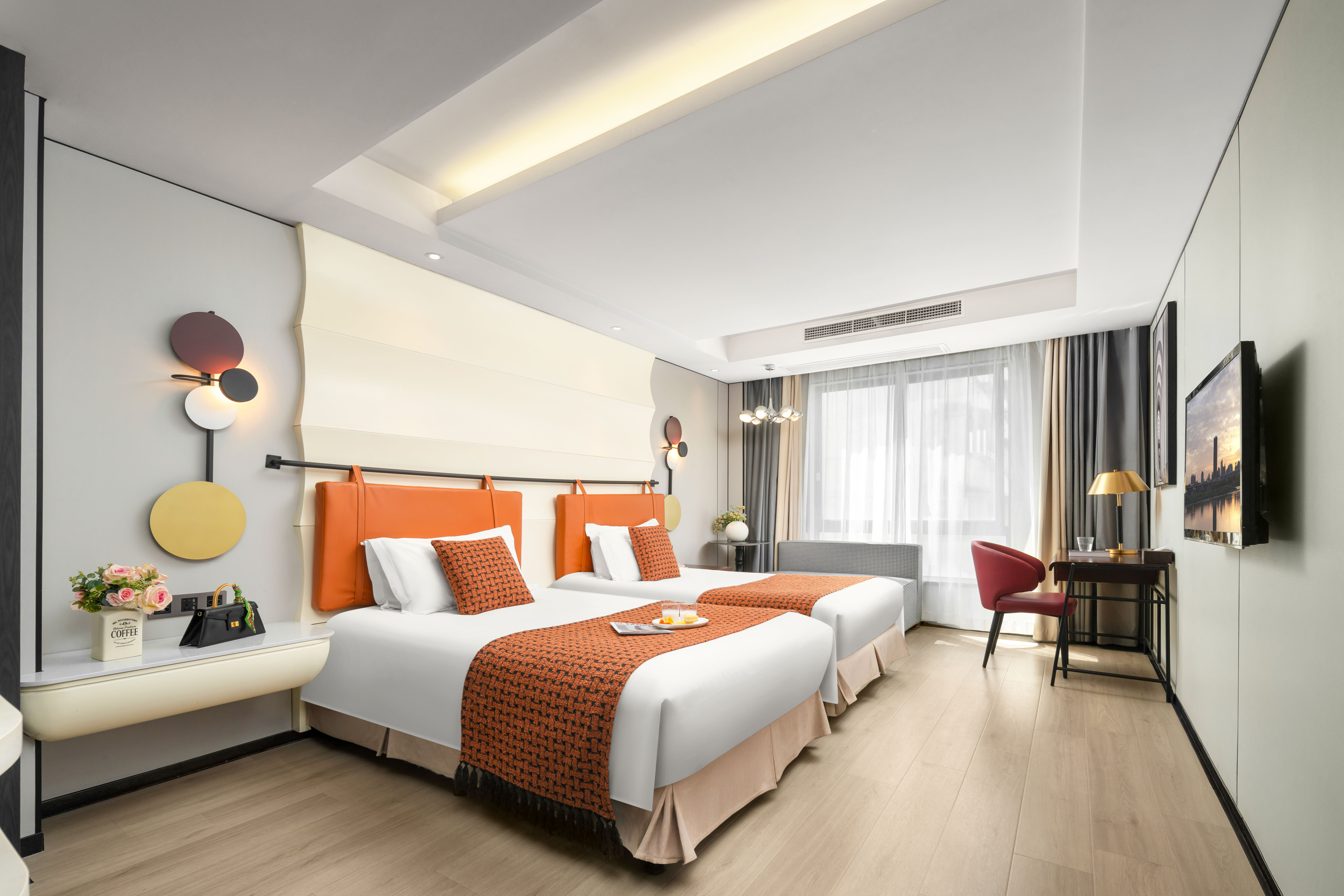 简约轻奢双床房 |（乾湿分离+智能马桶+超避光窗帘）