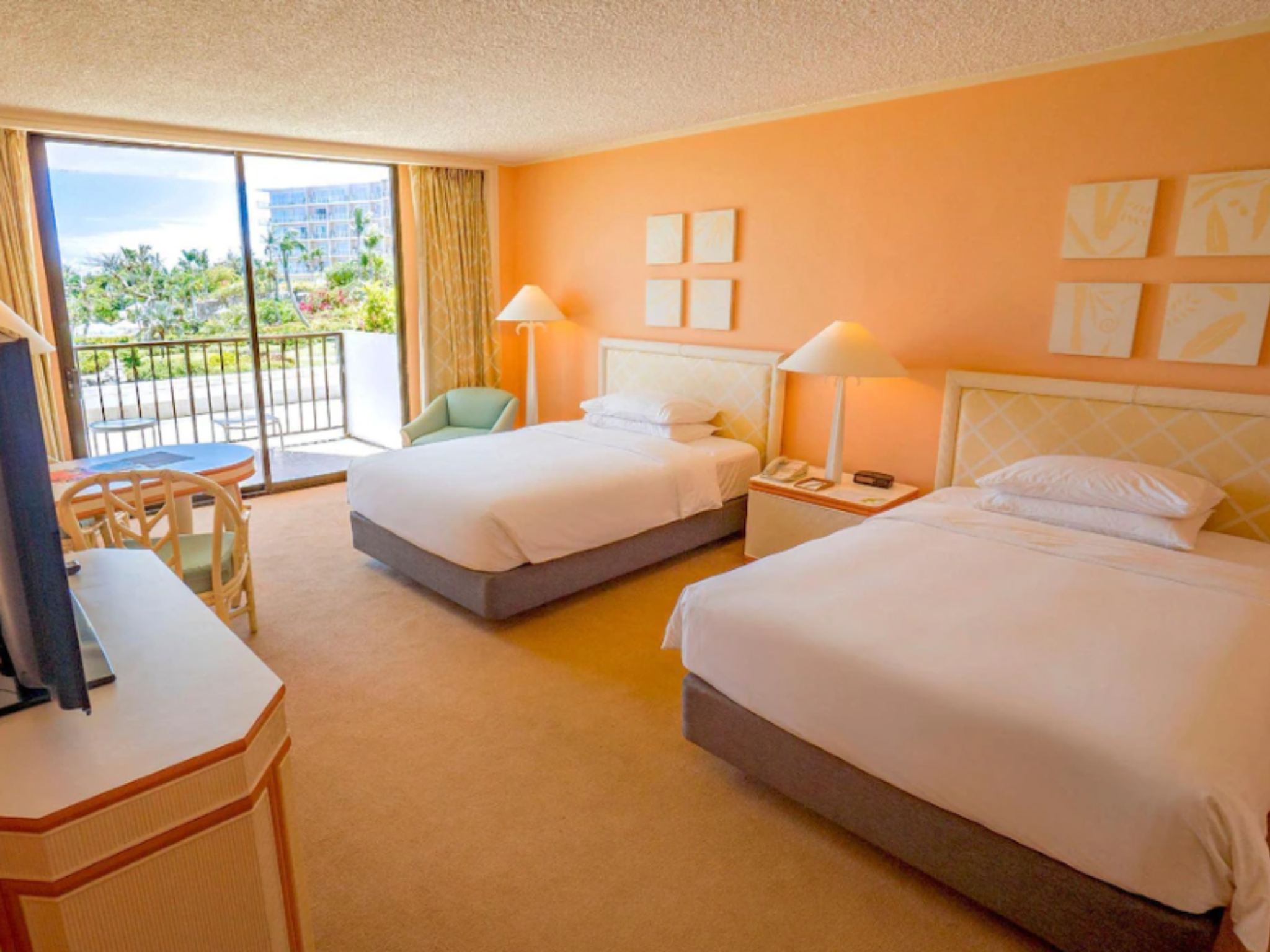 园景两张双人床房