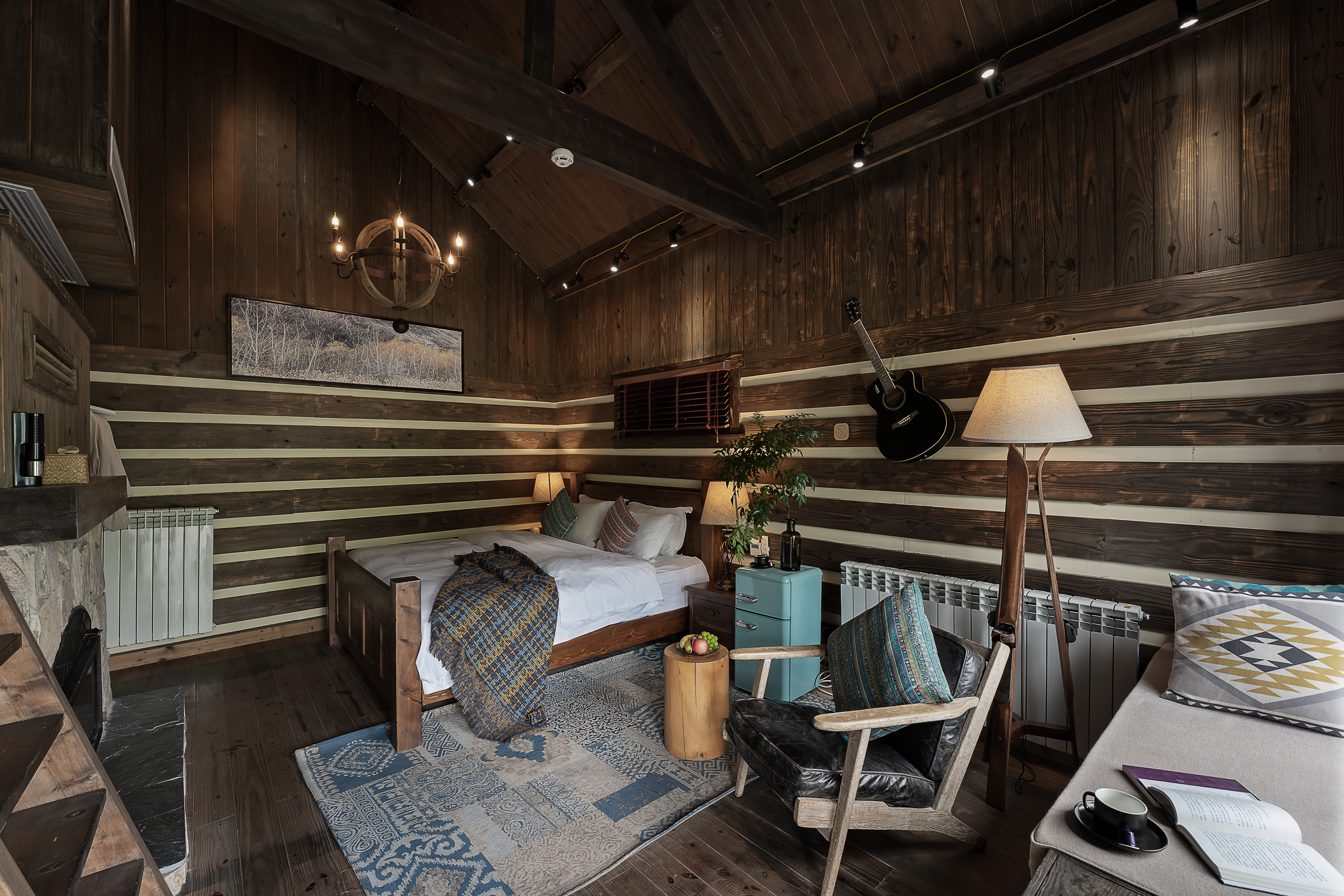 独享全景大露台观景房（真火壁炉+懒人躺椅+观景浴缸）