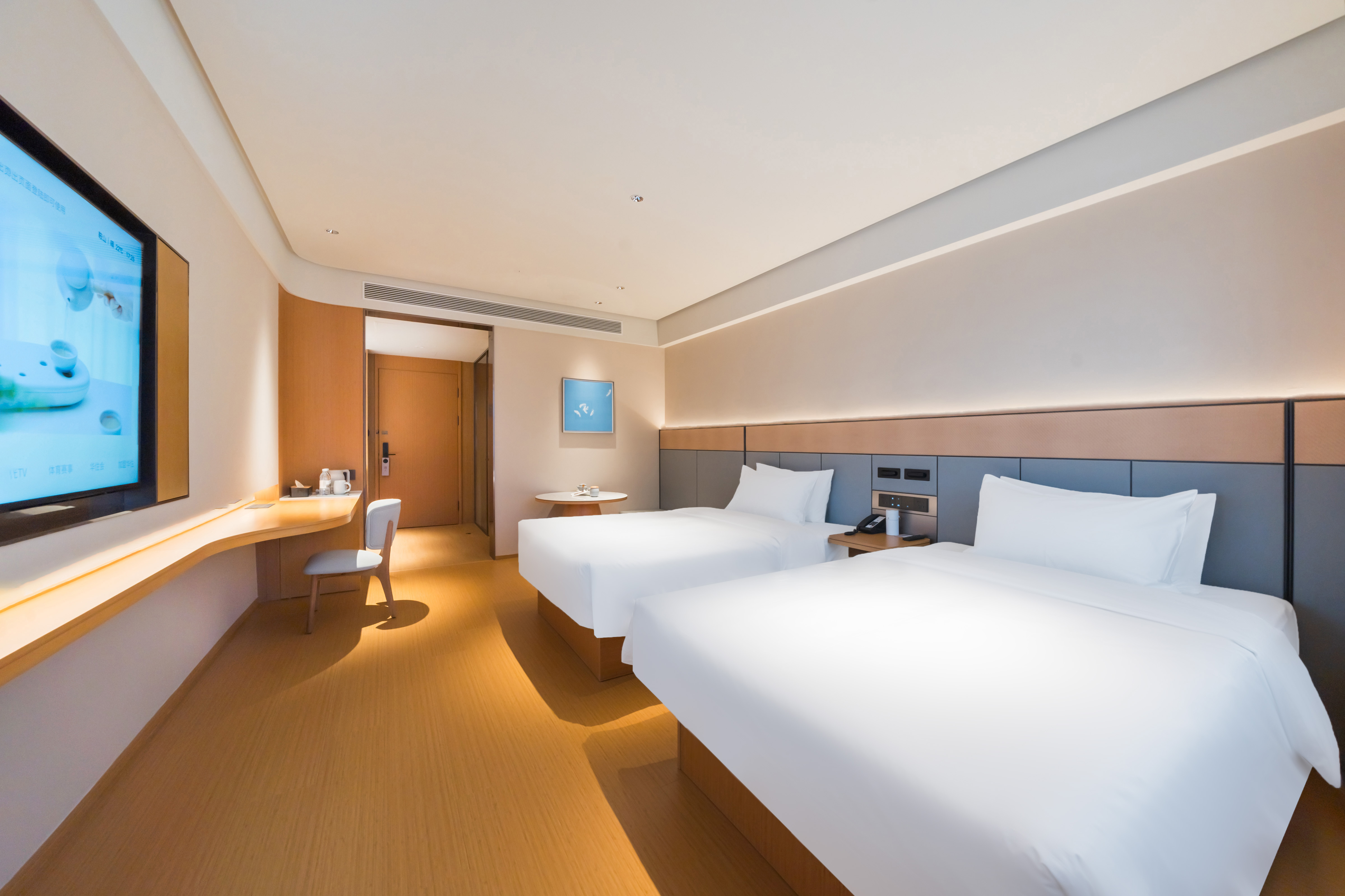 双床房（深睡床垫+小冰箱+手机投屏）