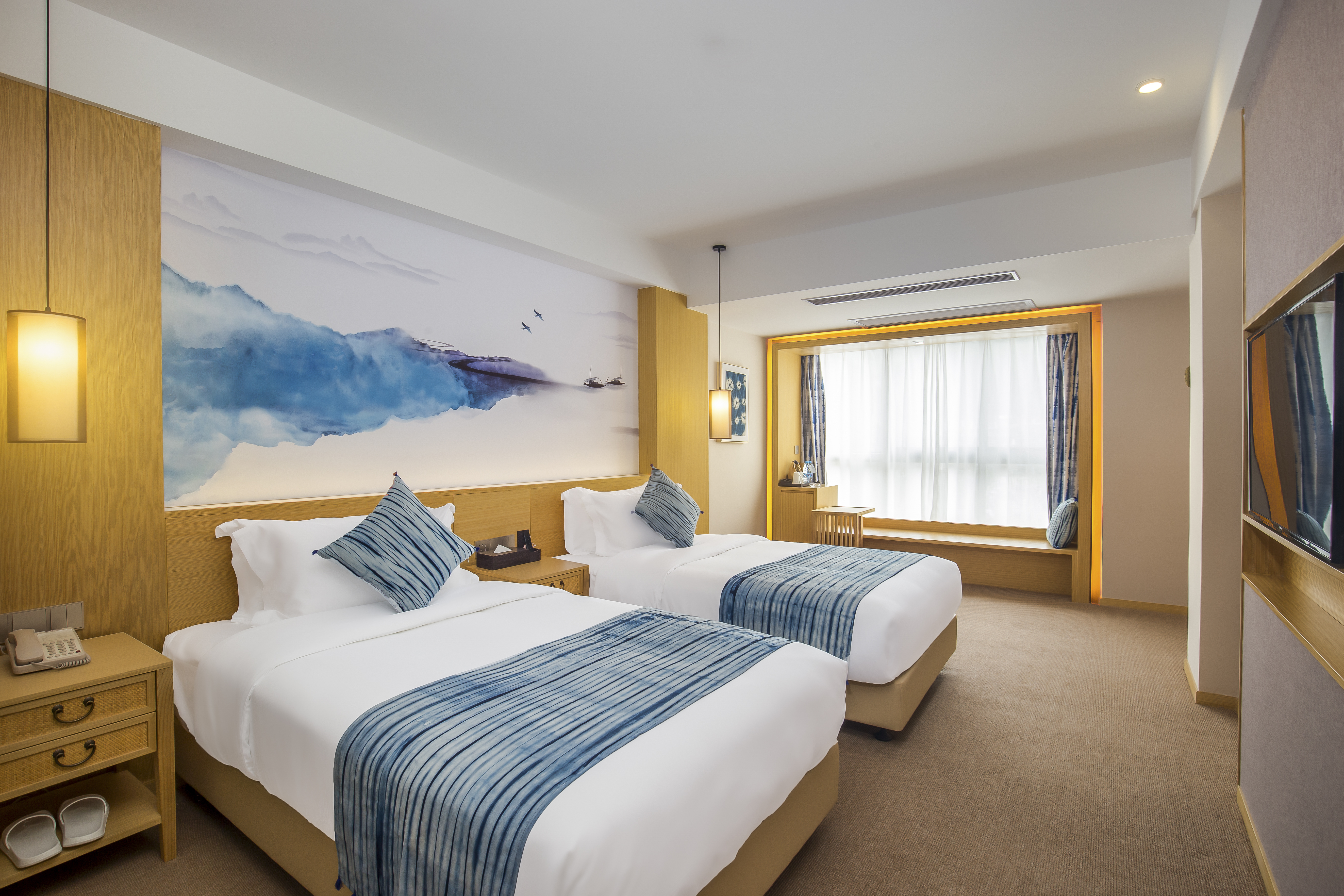 悠然山居双床房