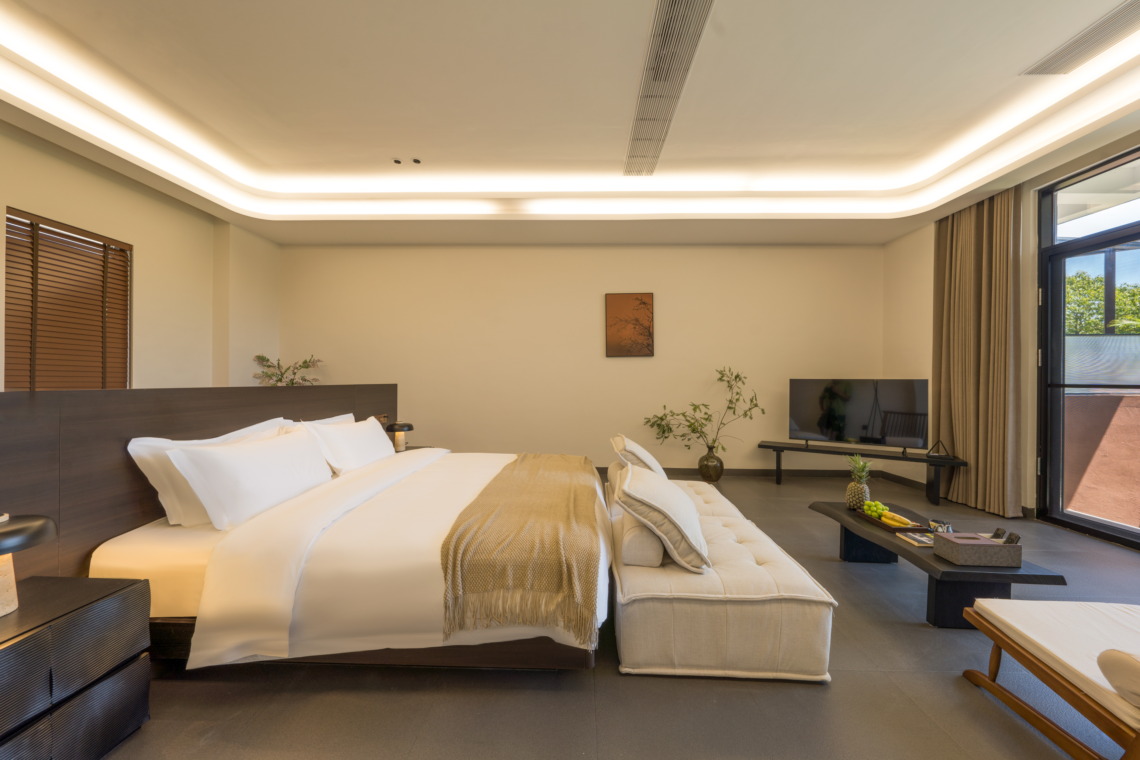 【叁吉·浪漫私汤温泉大床房】汤泉揽翠|掾影栖光〉