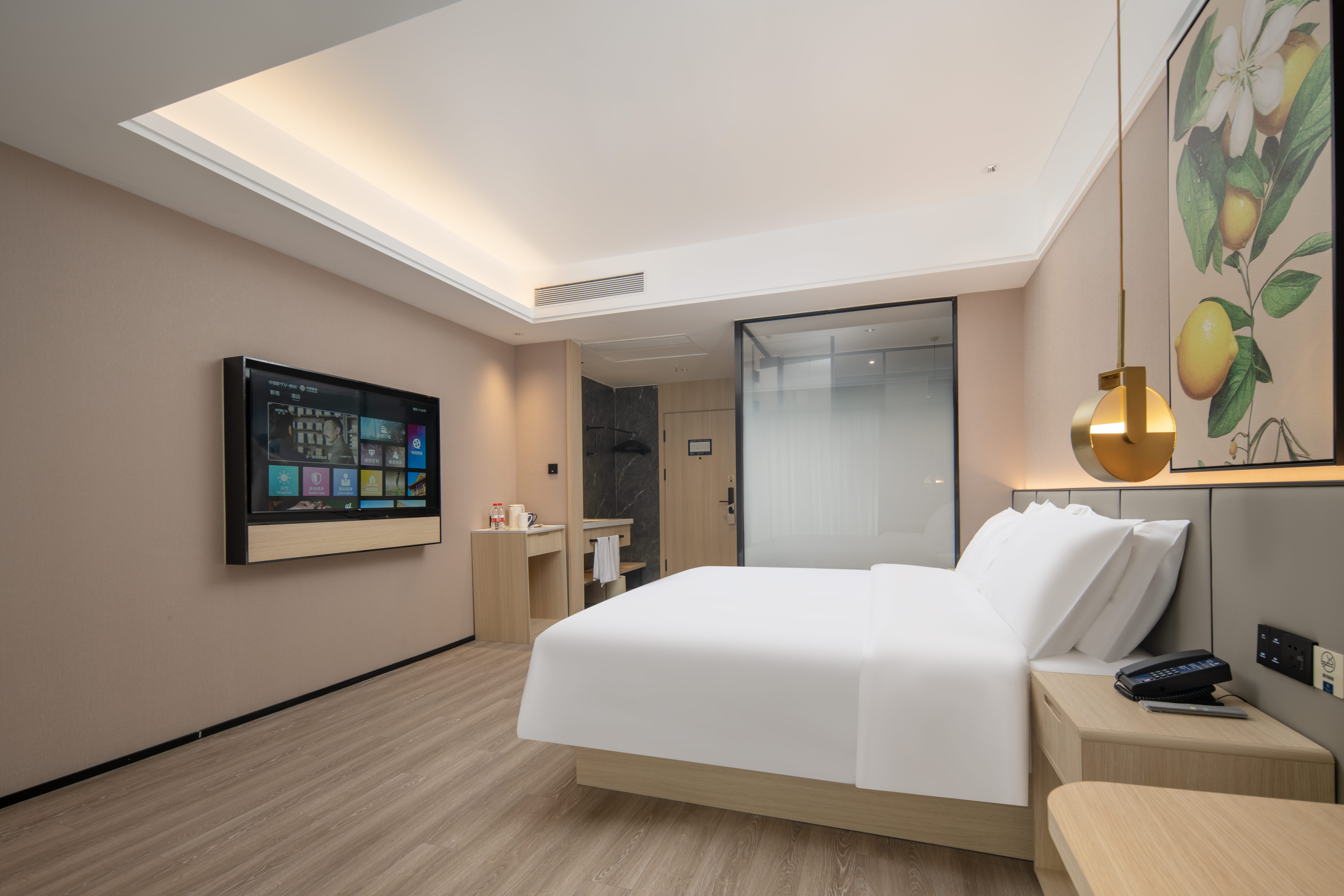 高级大床房【落地窗+电视投屏+智能客控】