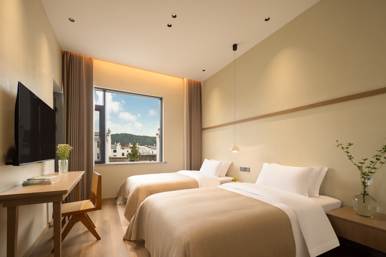 Cloud Scroll Cozy Twin Room (Tv Projection + Smart Toilet)