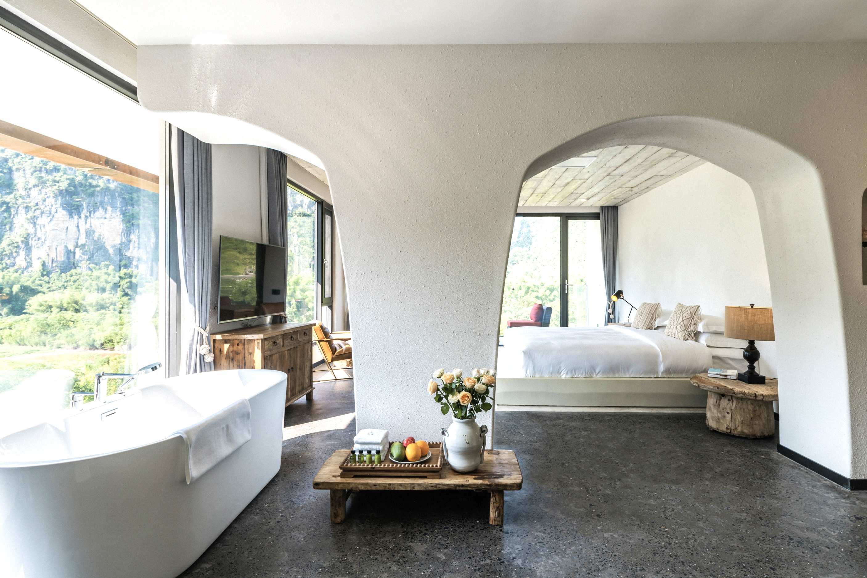 溯暢·希臘風情全景套房270°山河景+浴缸+露臺+衣帽間