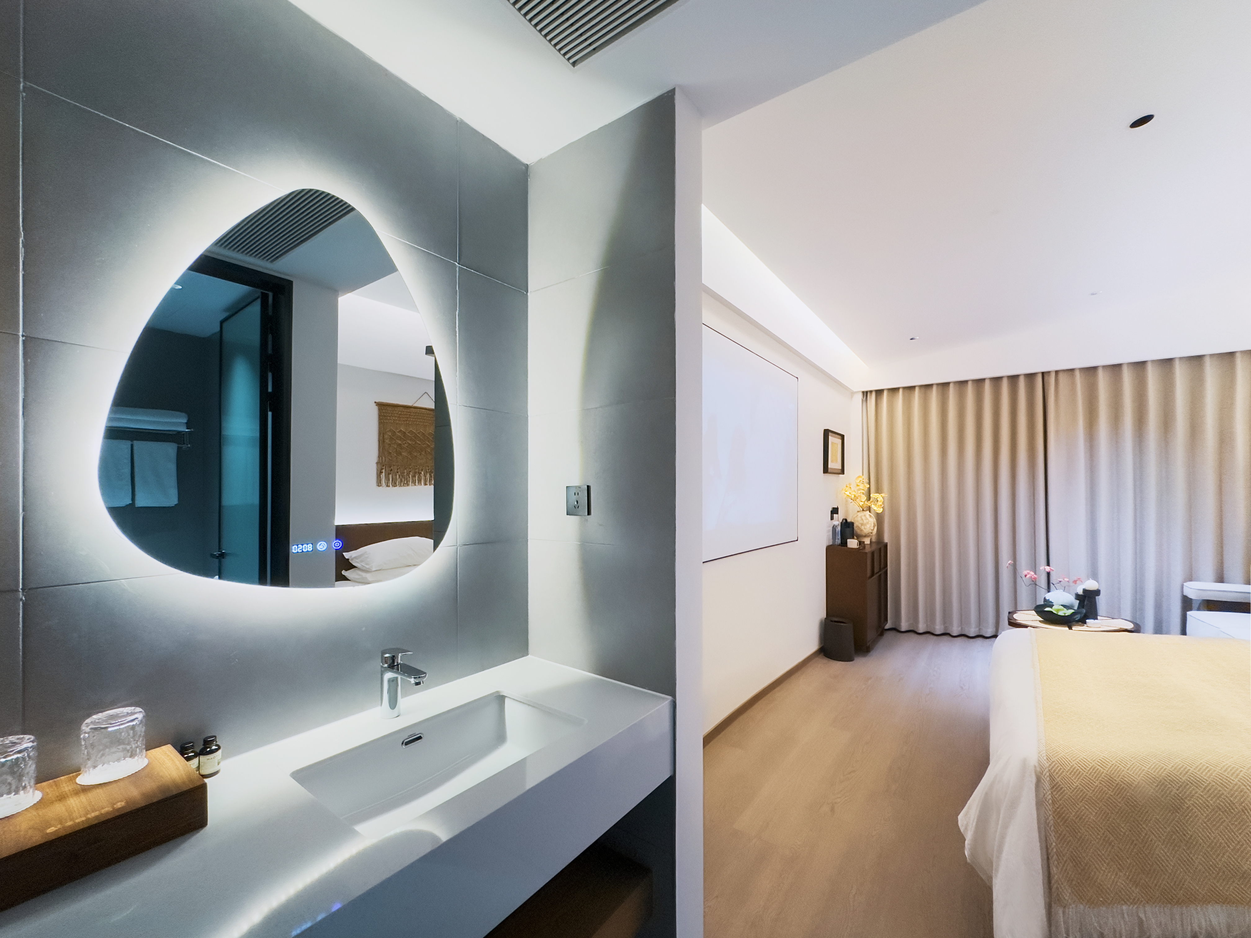 茶影·【豪华大床房】全屋智能、100寸高清投影