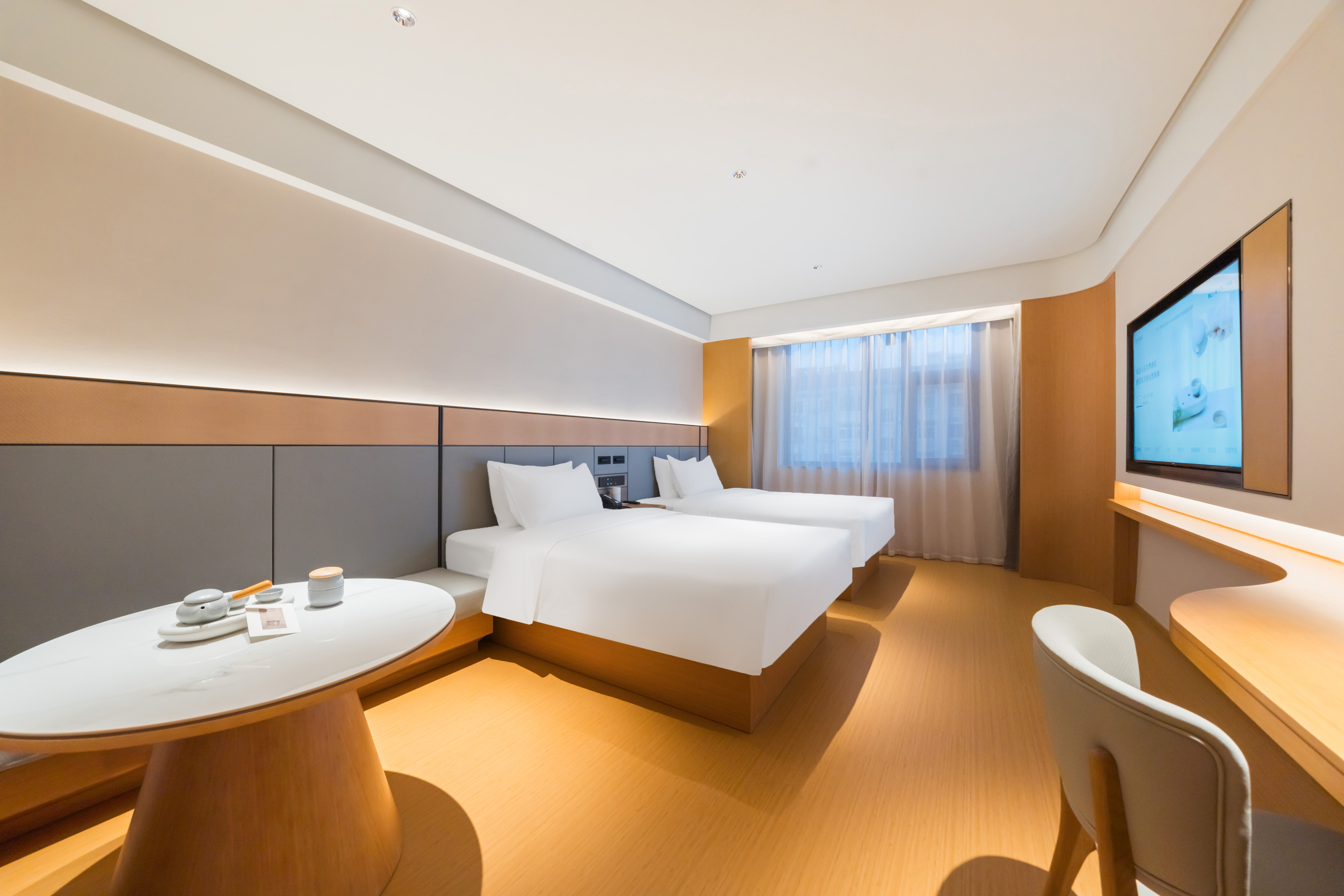 双床房（深睡床垫+小冰箱+手机投屏）