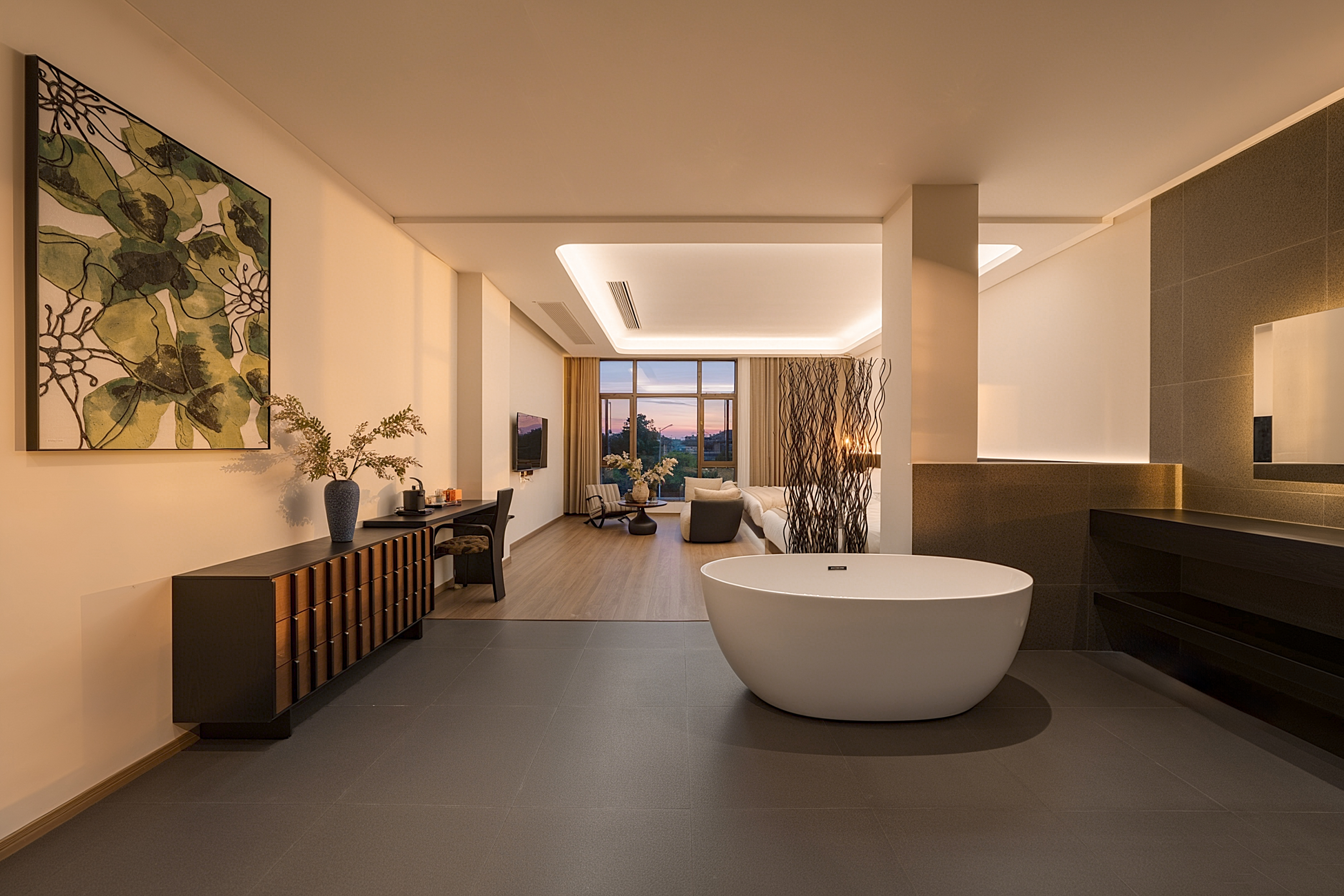 【捌瑞·温馨浴缸家庭房】雾屿听澜|琉璃浴斛〉