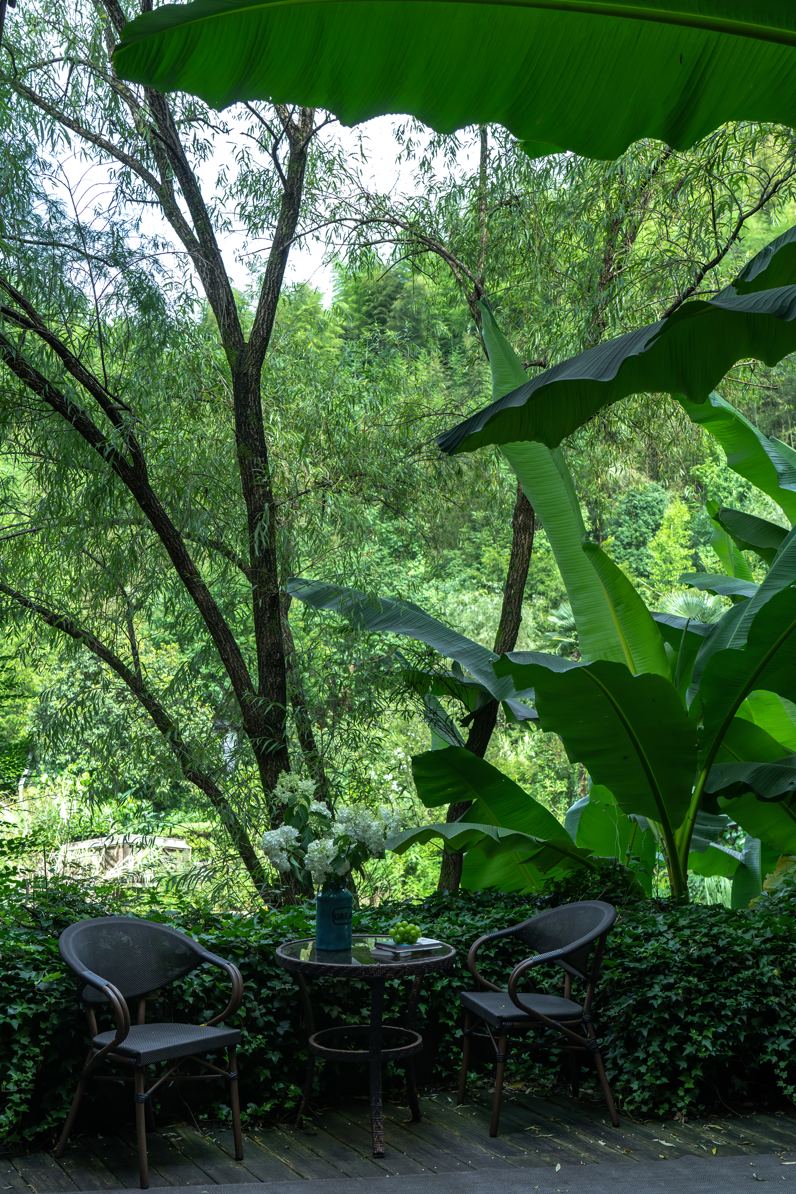 美式乡村独栋大床房（湖景小院+布艺沙发+深泡浴缸）