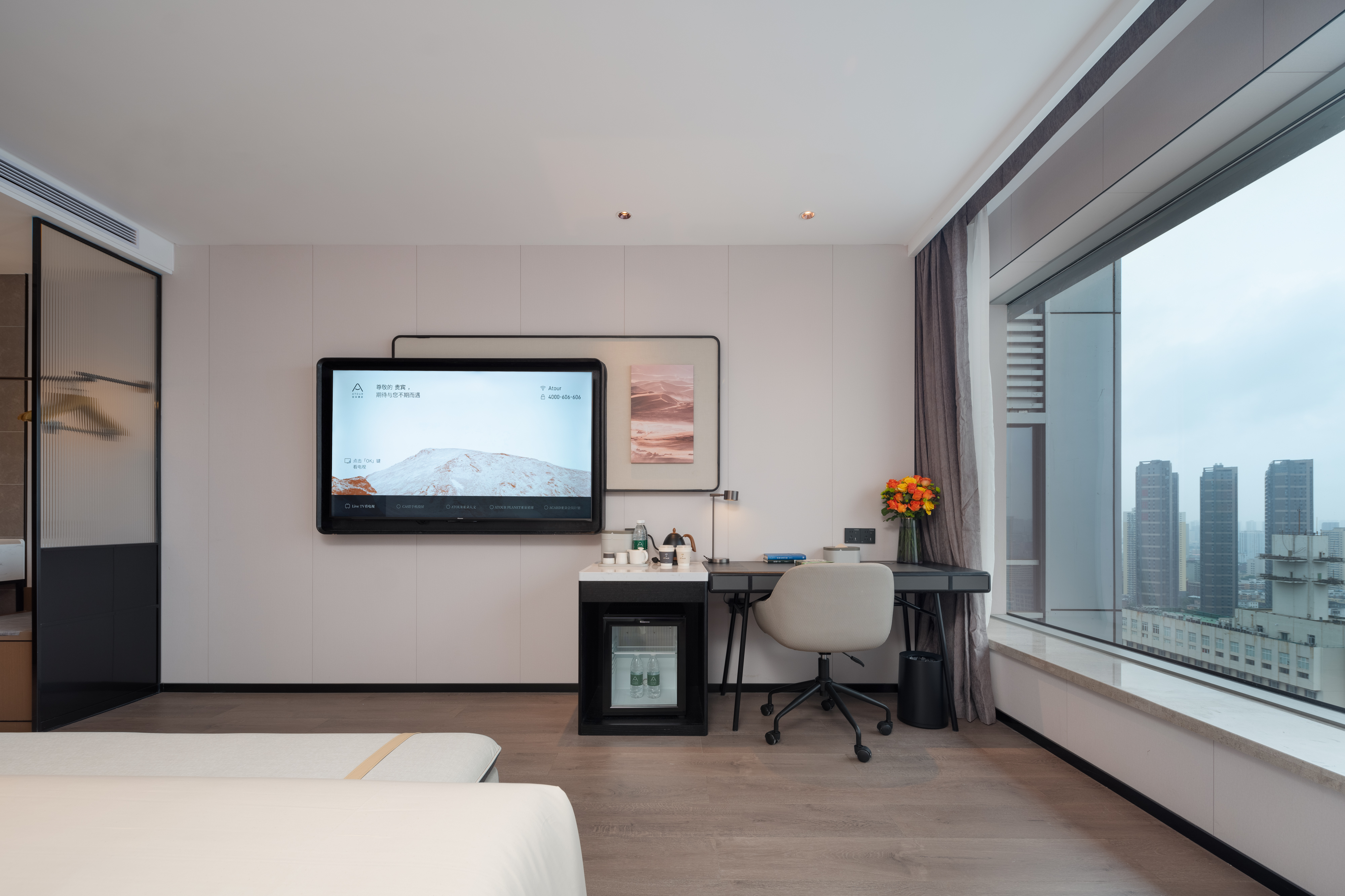 Executive Double Bed Room With Sky View/Xiaodu Smart Control/Smart Toilet/Mobile Screen Casting