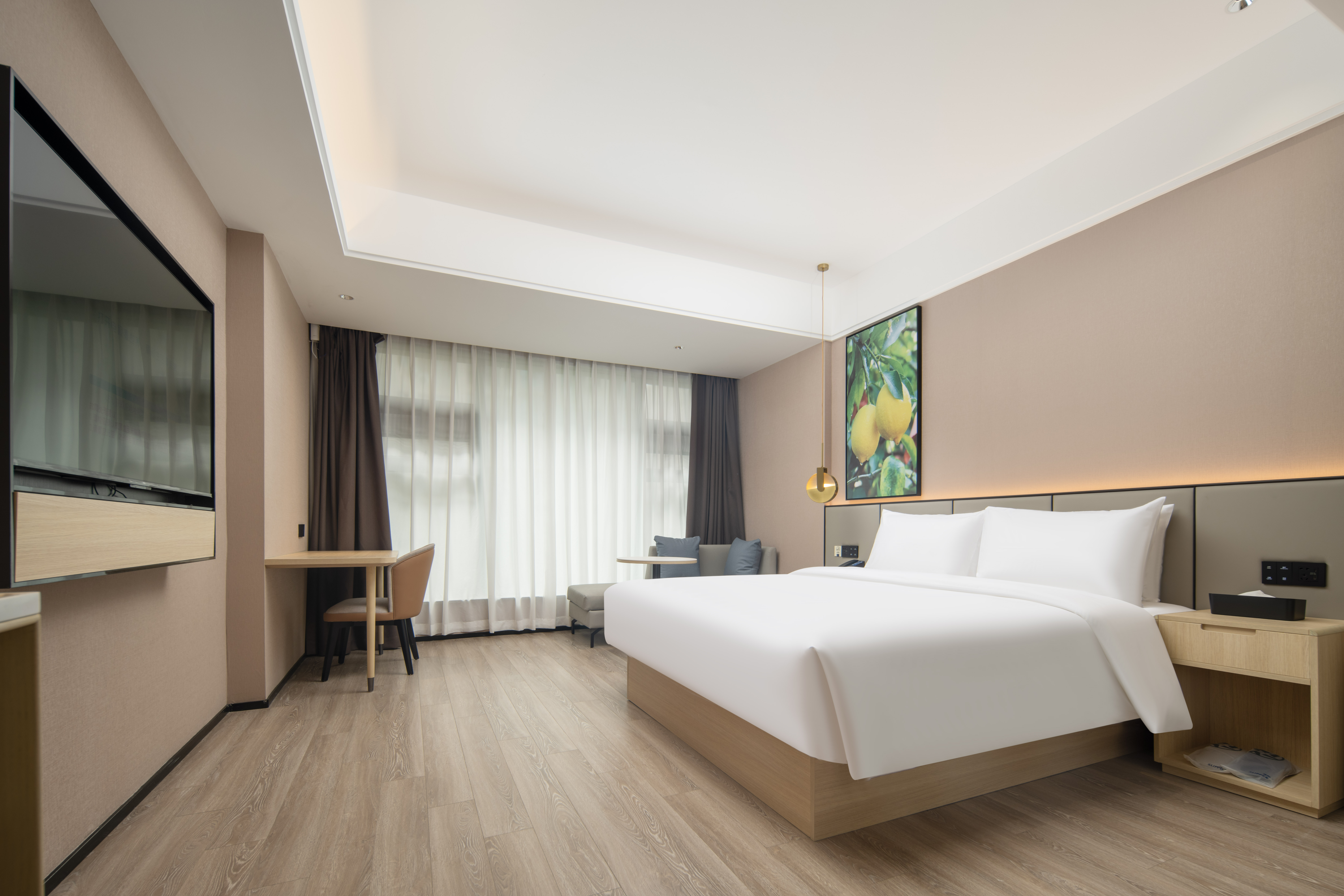 高级大床房【落地窗+电视投屏+智能客控】