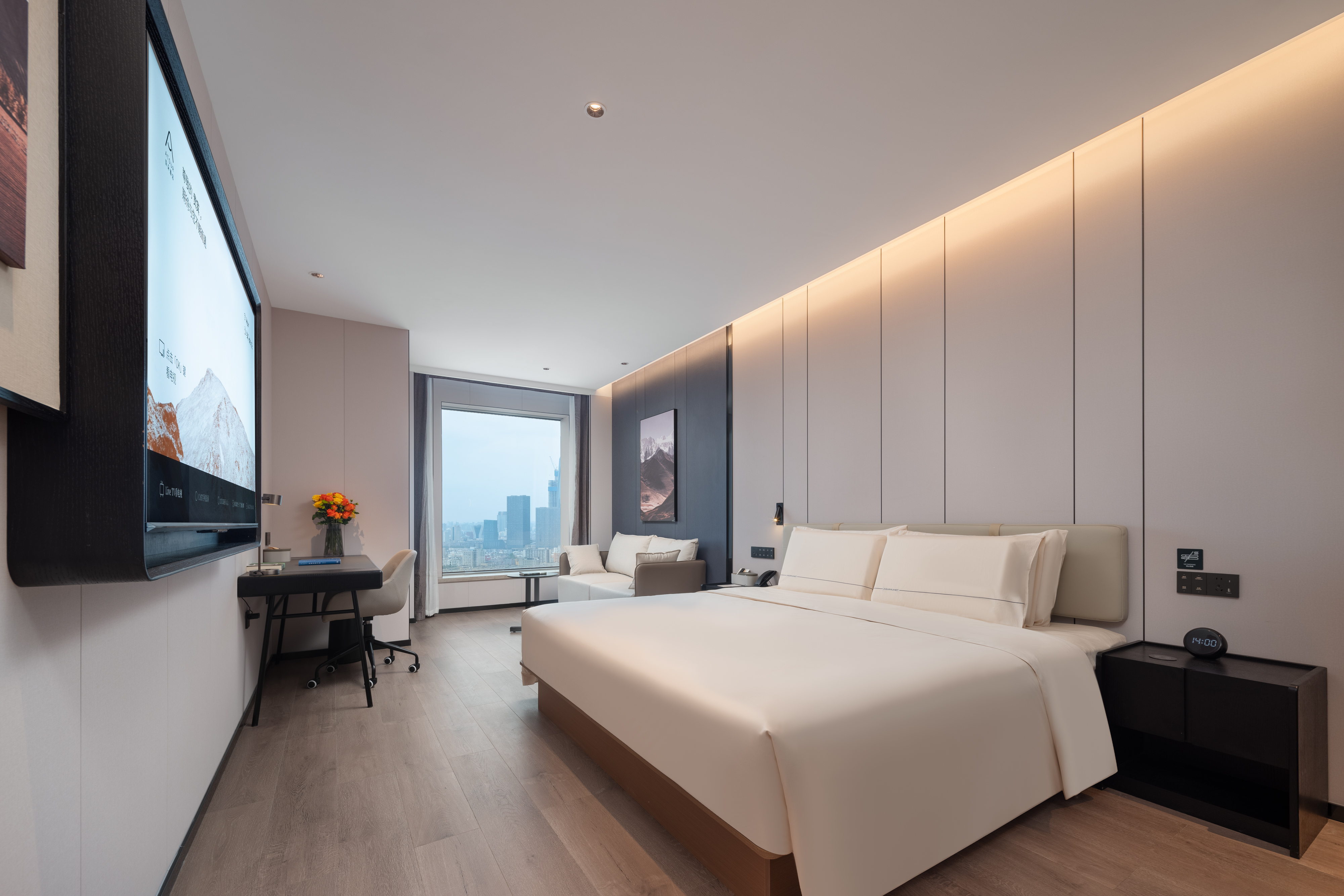 Exclusive City-View Double Bed Room With Enhanced Sleep System, Xiaodu Smart Control, Smart Toilet&Mobile Screen Casting