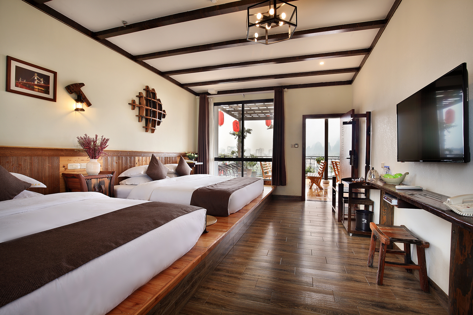 逍遥漓江||奢享景观露台+榻榻米家庭房+山恋远眺