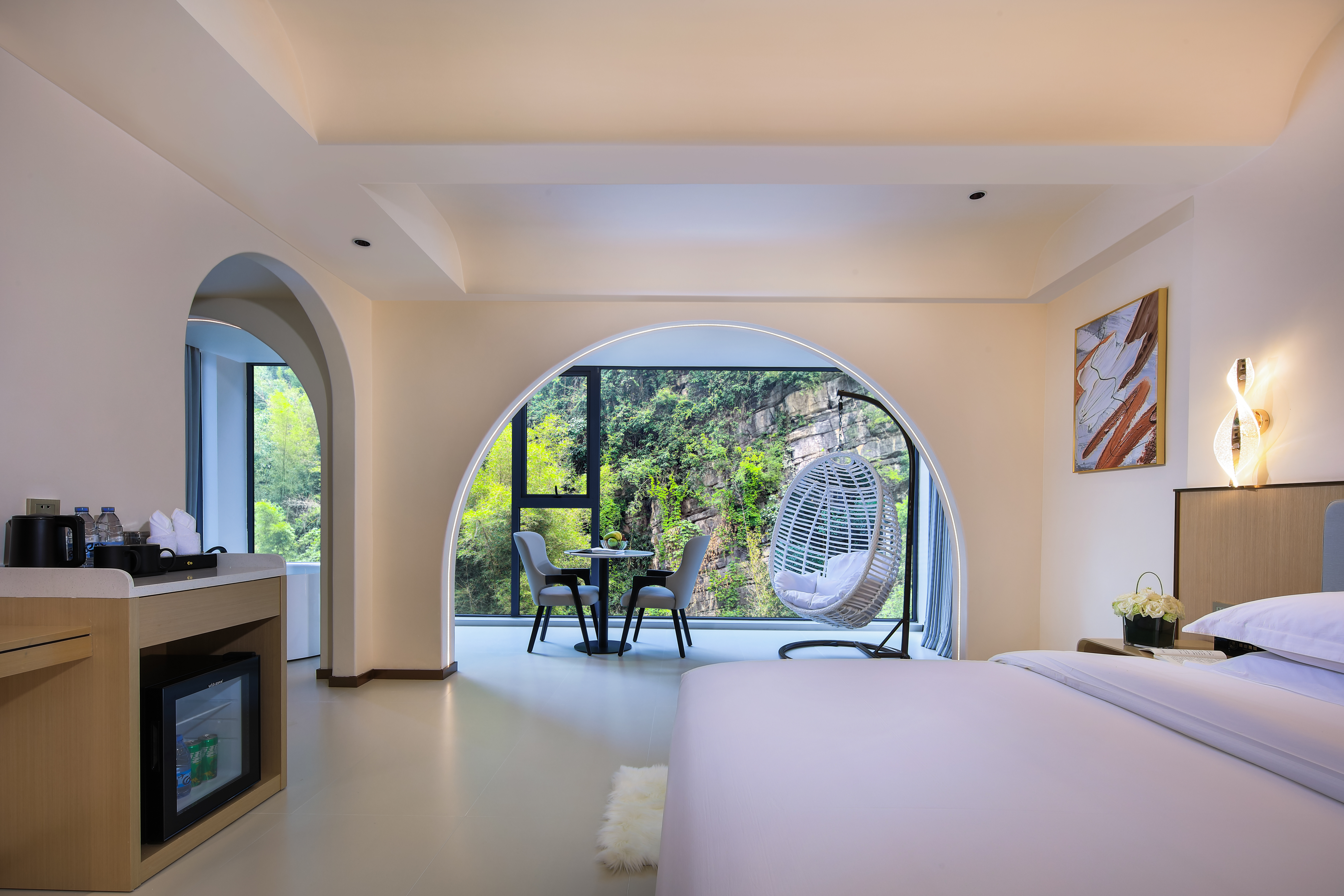 A栋·栖梧·亲子榻榻米套房丨小度语音智控丨泡澡观山