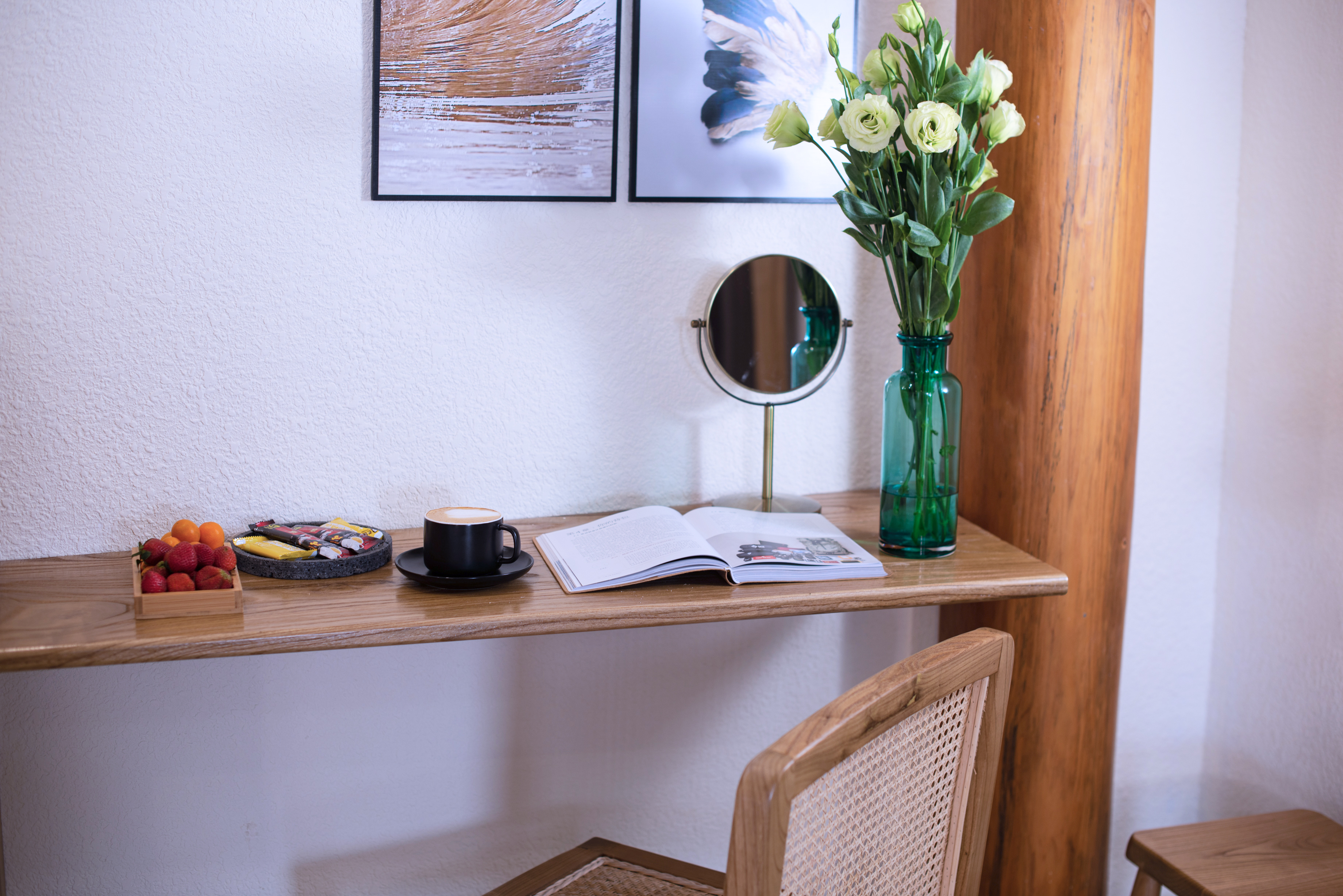 極邊·浮光茶語雙床房「榻榻米·金可兒舒睡床墊·恆温花灑·原木傢俱」