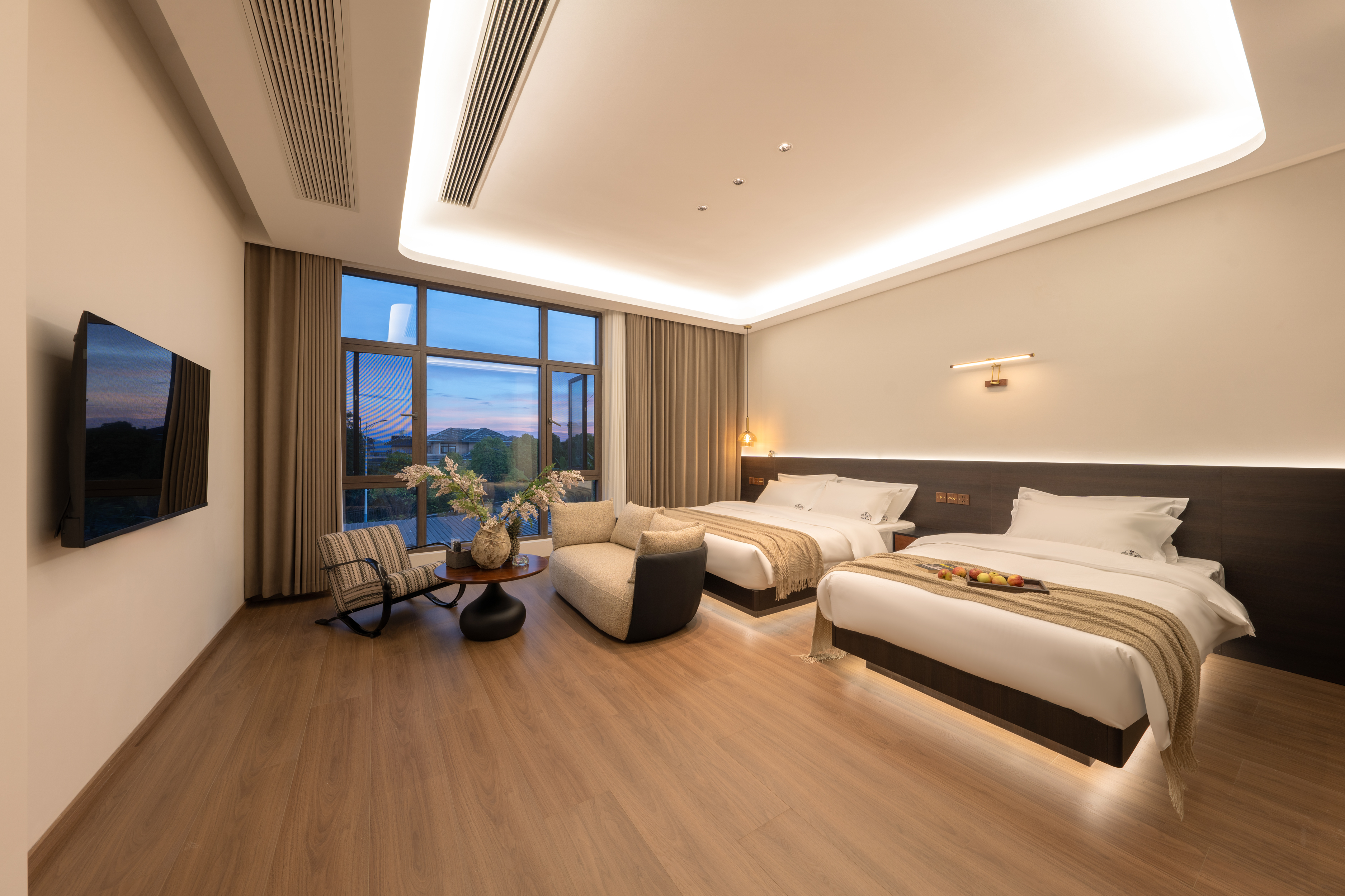 【捌瑞·温馨浴缸家庭房】雾屿听澜|琉璃浴斛〉