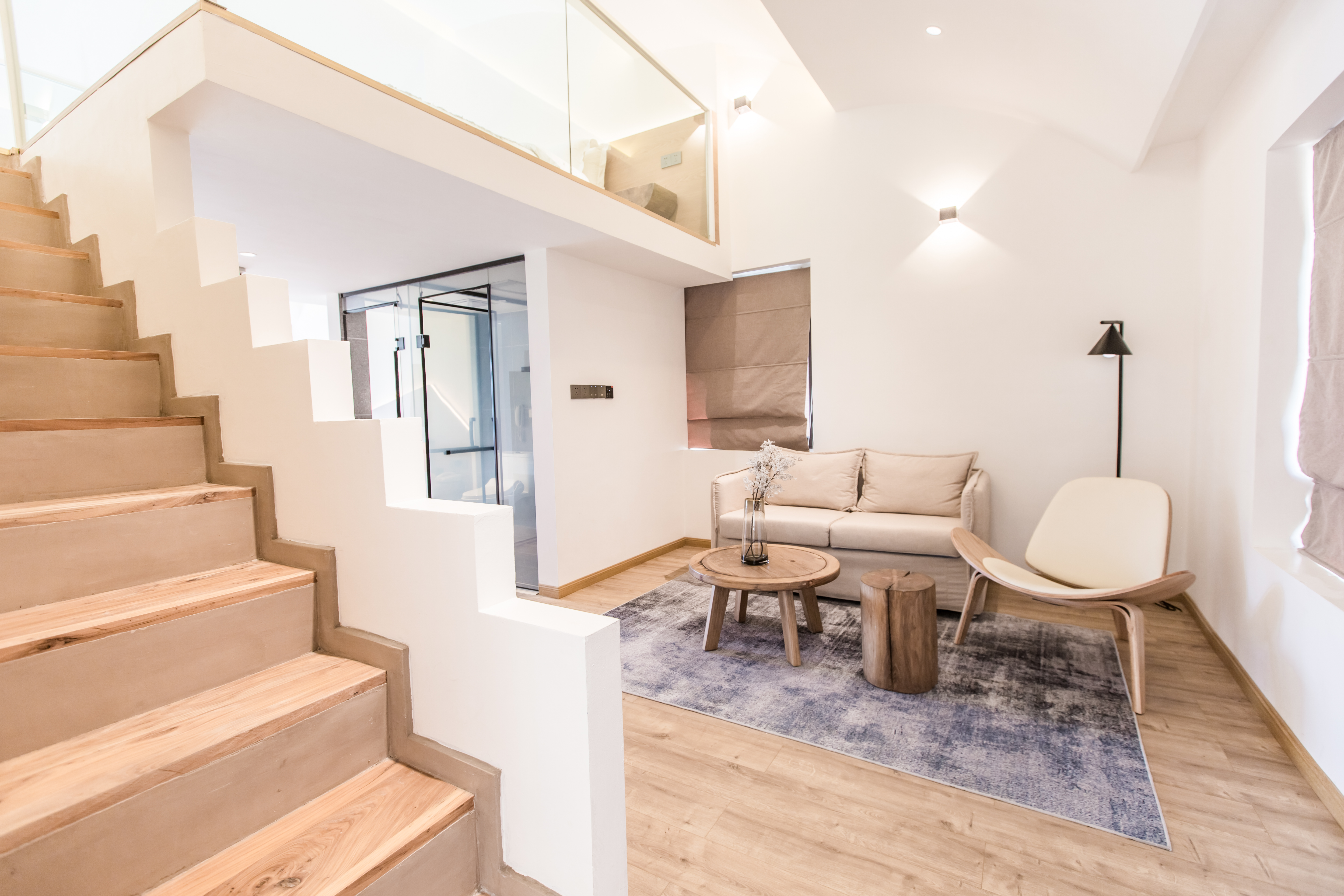 无敌湖景复式双床套房-晨雾美景-洗衣机-地暖-日落晚霞