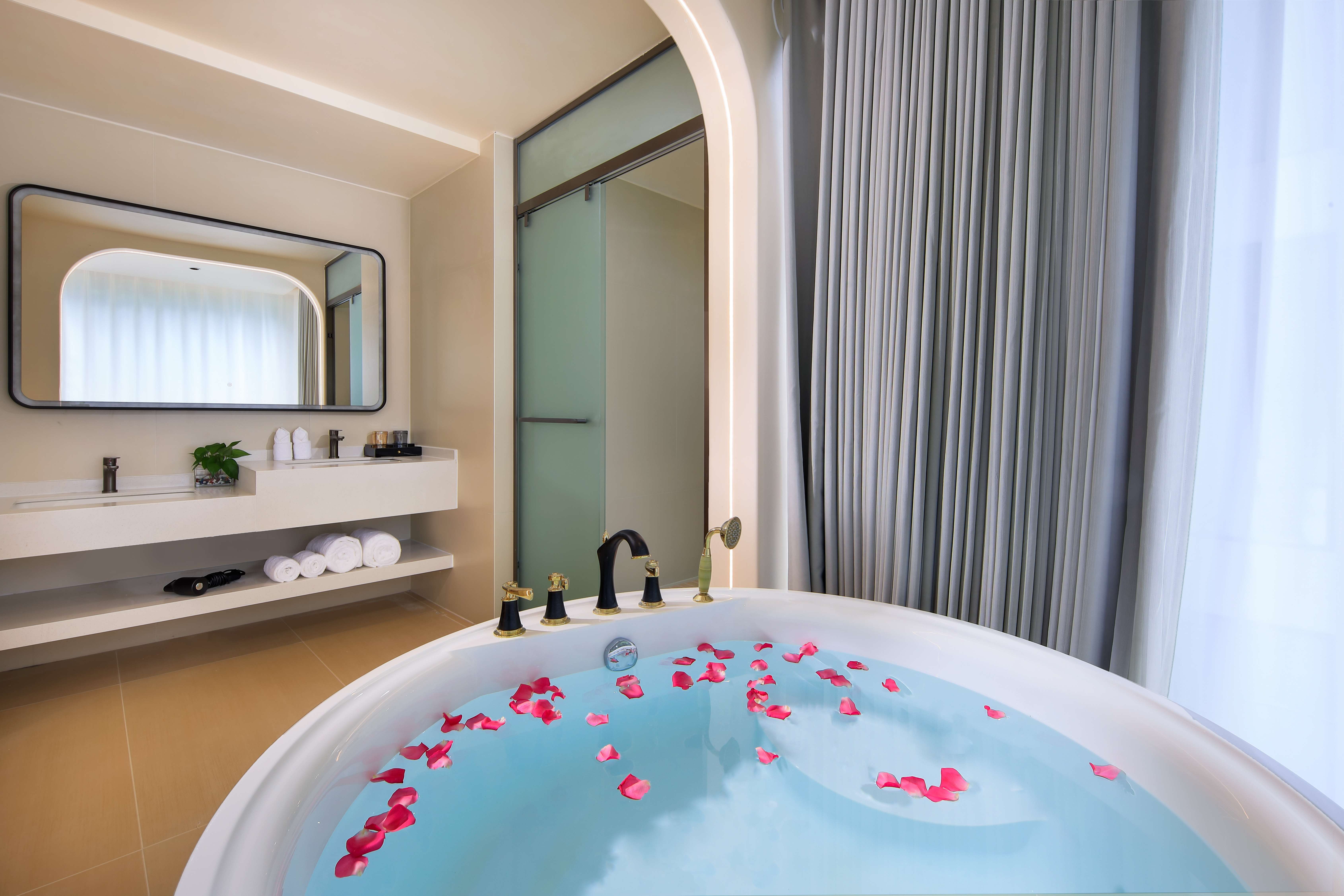 A栋·栖梧·亲子榻榻米套房丨小度语音智控丨泡澡观山