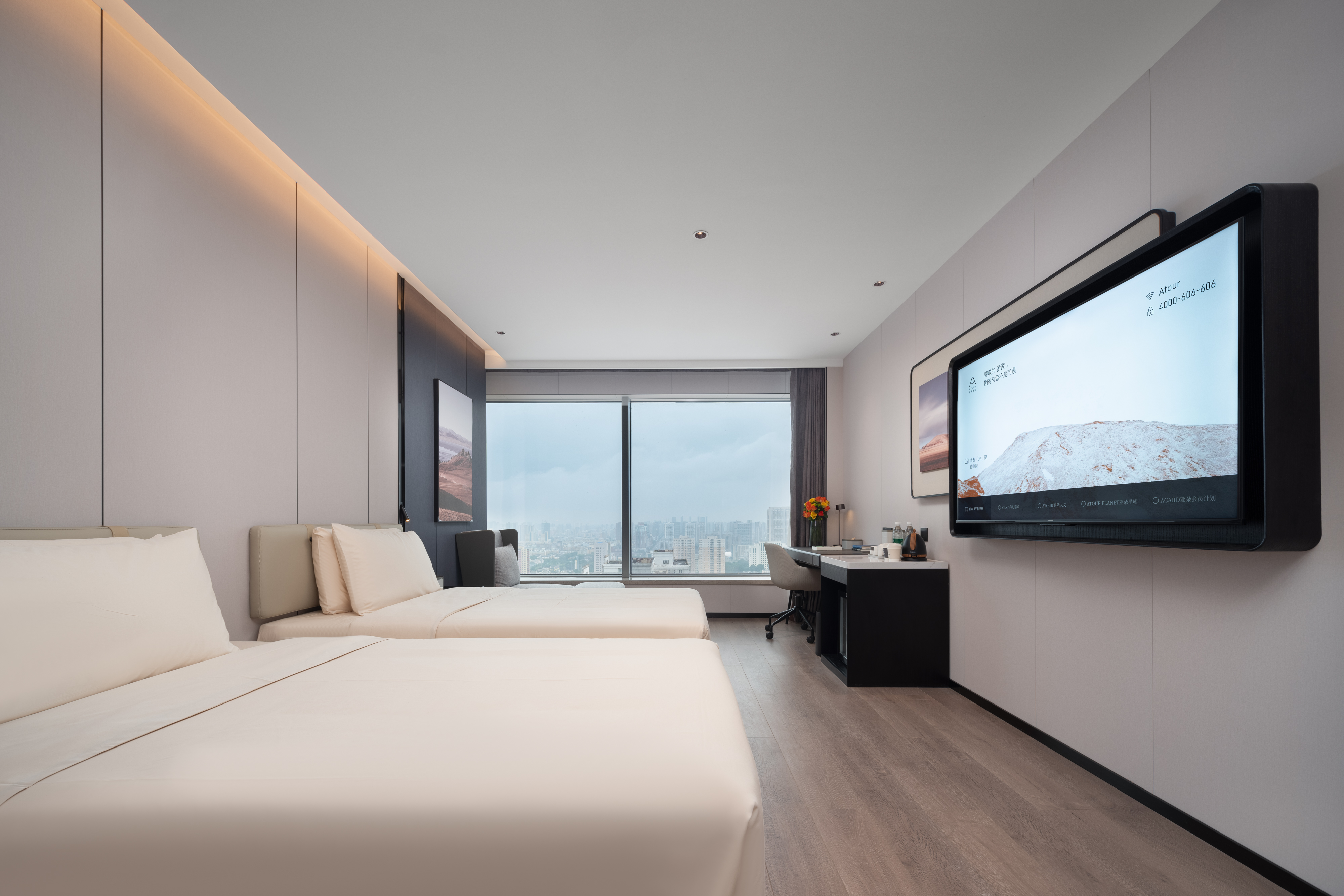 Superior Twin Room With Sky View/Xiaodu Smart Control/Smart Toilet/Mobile Screen Casting