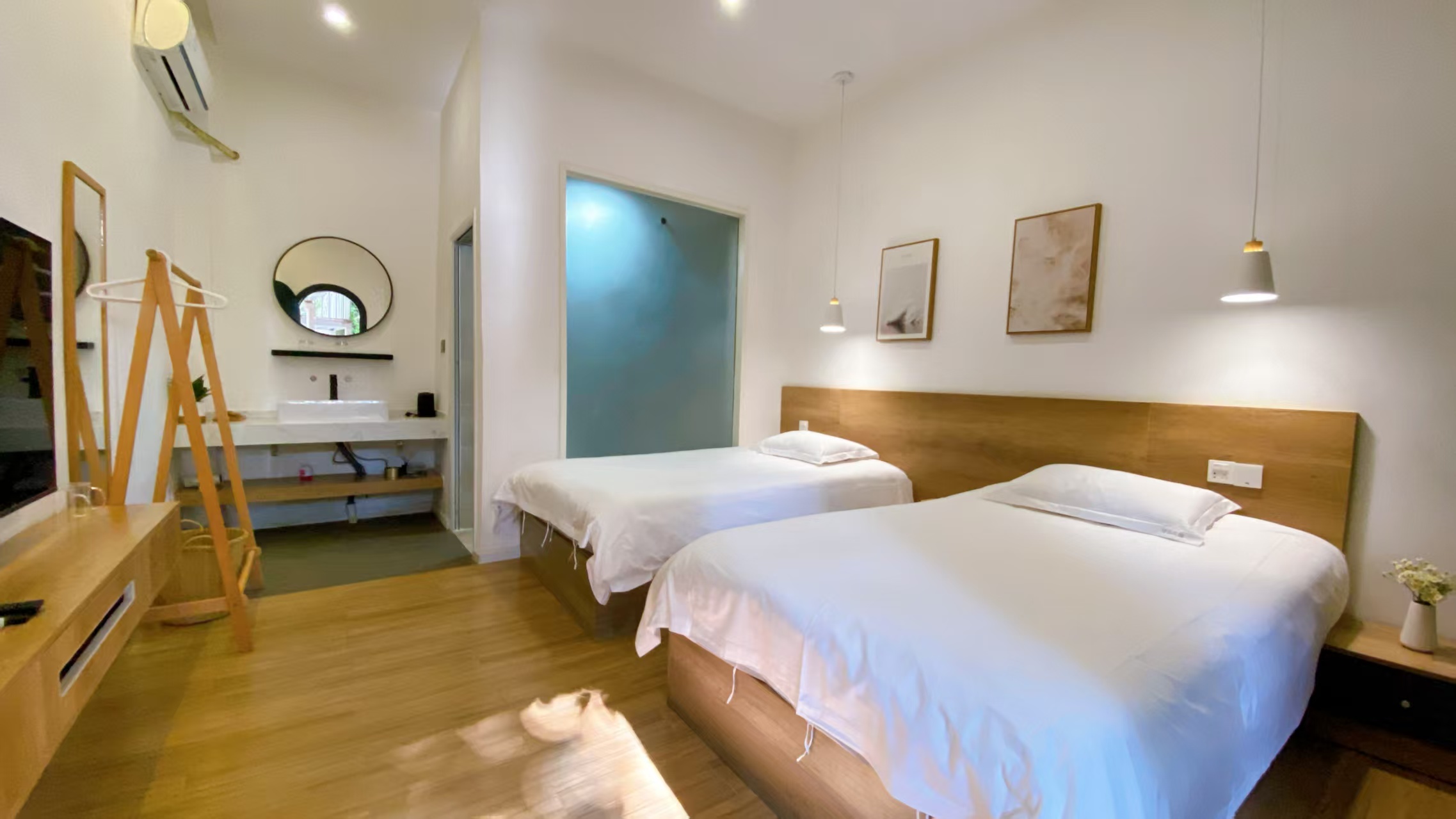 陌溪小院·舒适双床房+茶台+冰箱+洗衣机