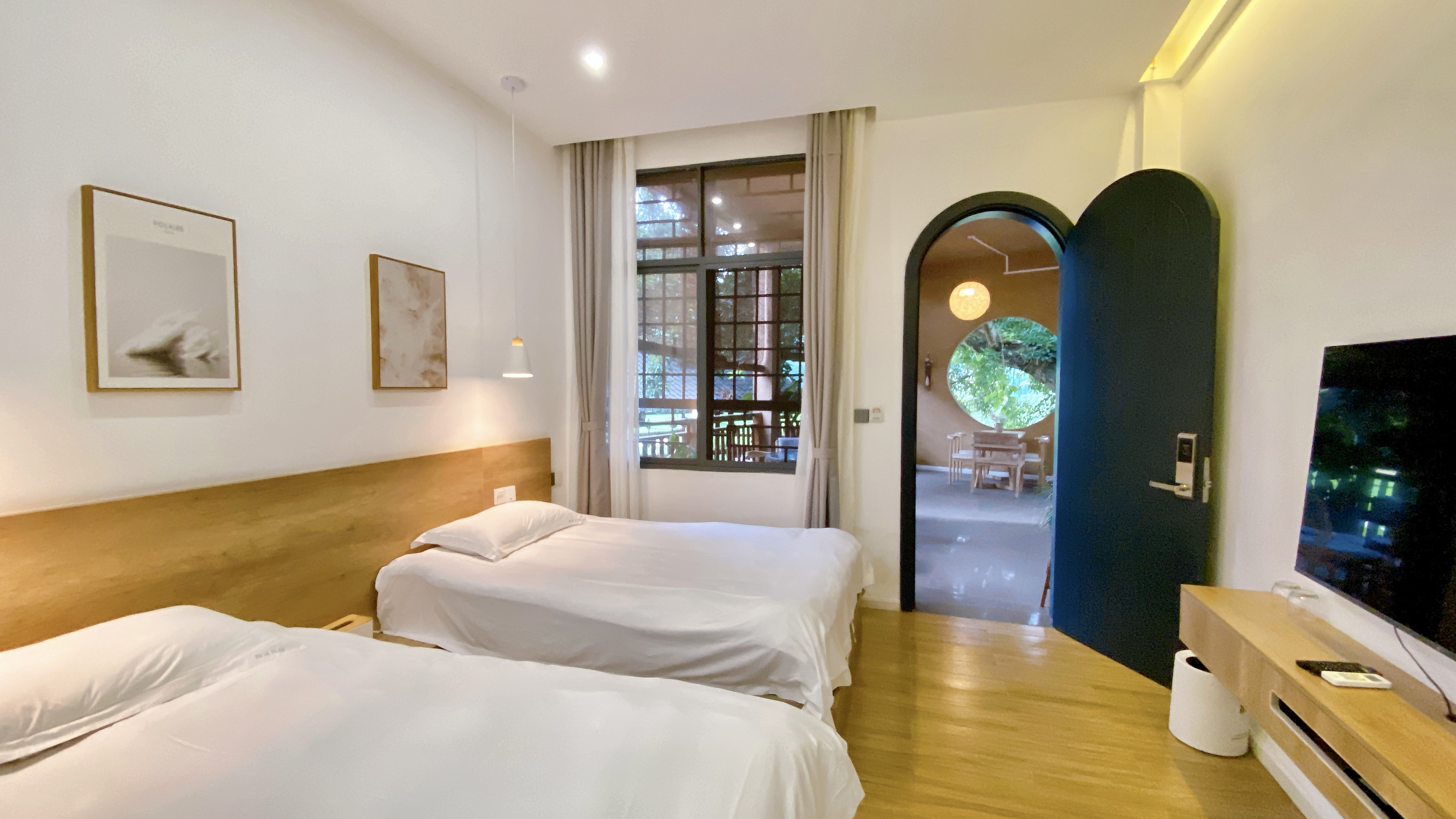 陌溪小院_露台双床房+茶台+冰箱+洗衣机