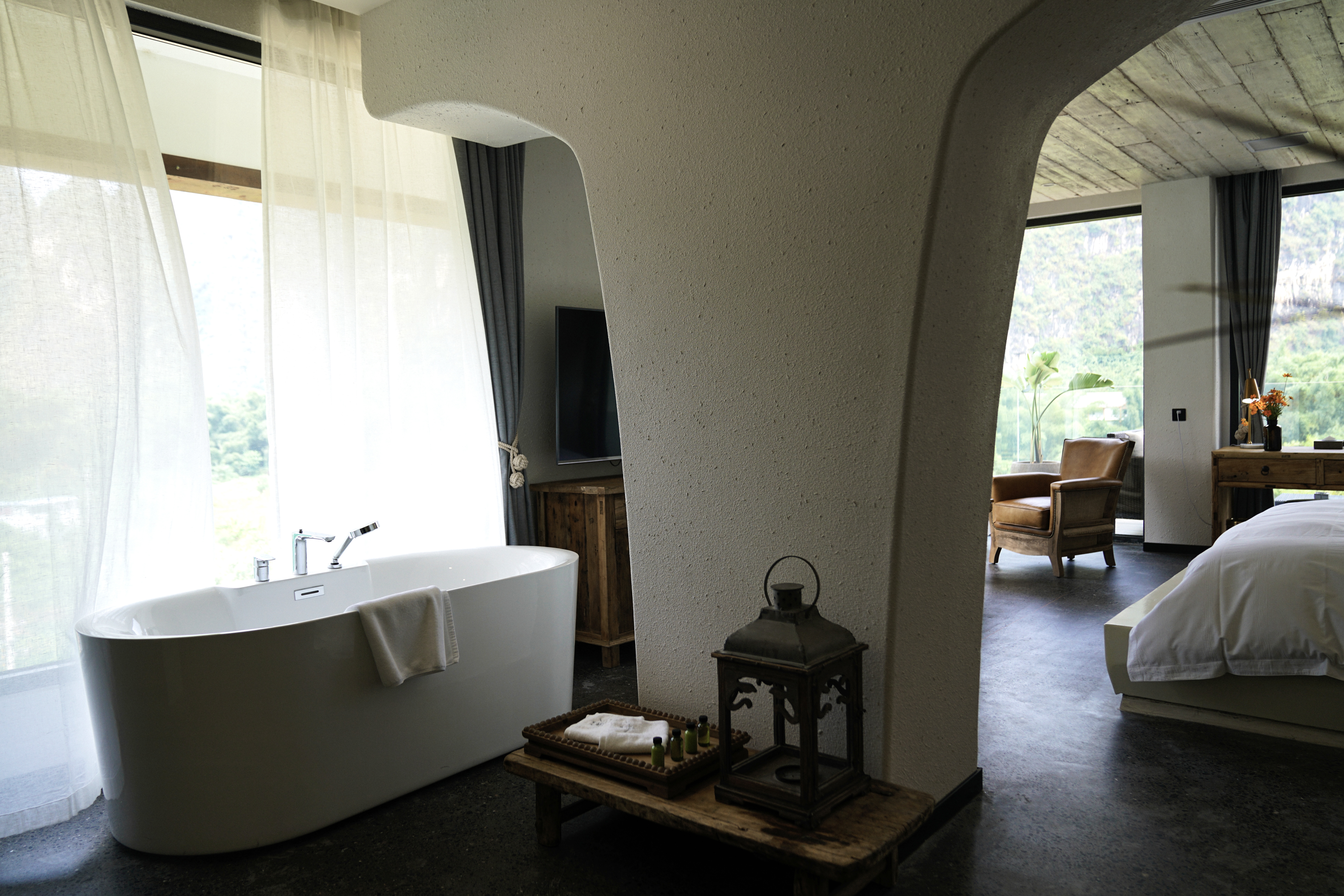 溯暢·希臘風情全景套房270°山河景+浴缸+露臺+衣帽間