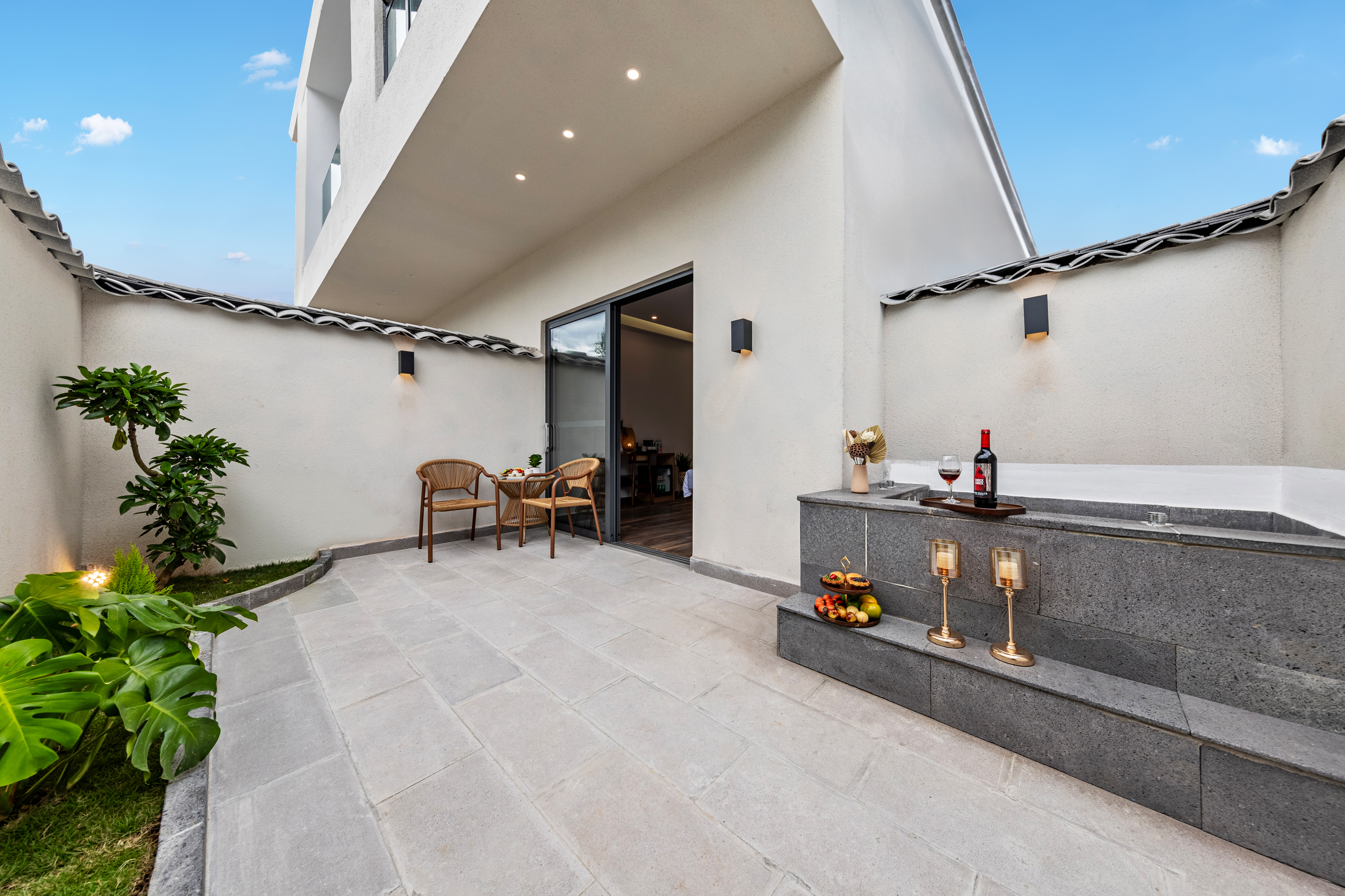 南屿丨火山石私汤温泉大床房（休闲庭院+硫磺温泉）