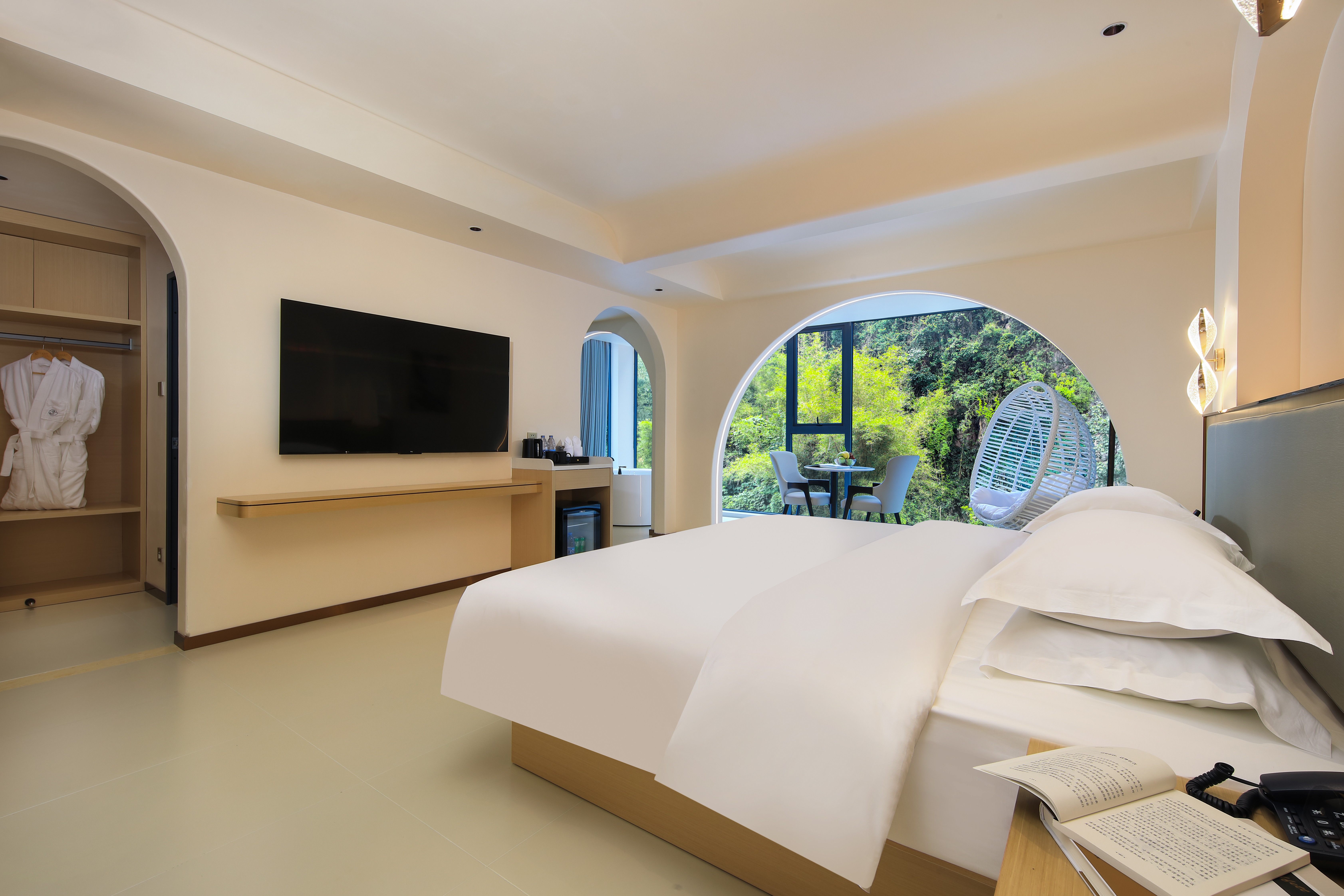 A栋·栖梧·亲子榻榻米套房丨小度语音智控丨泡澡观山