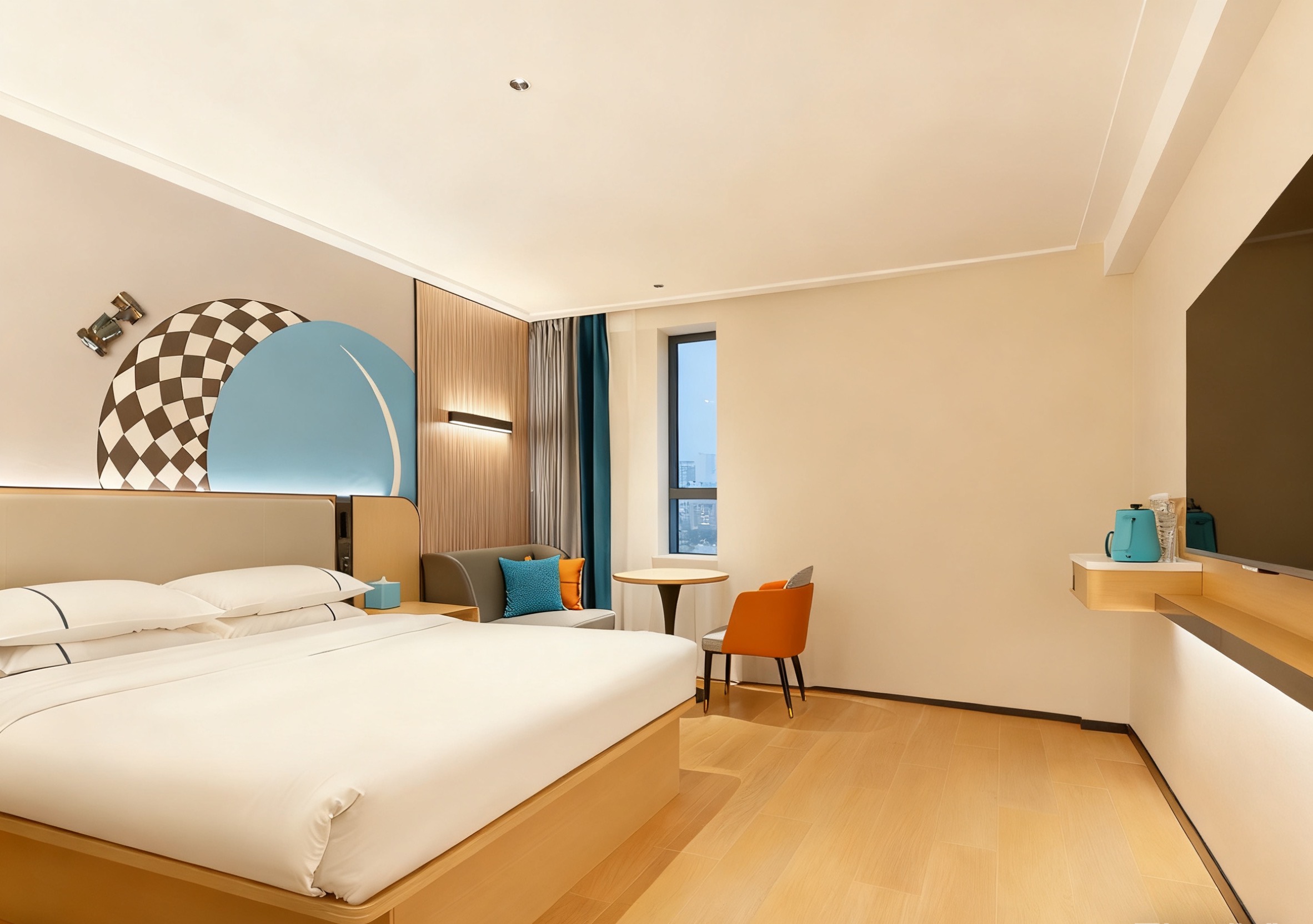 智能商务大床房-手机投屏+安享静谧+LED智能魔镜