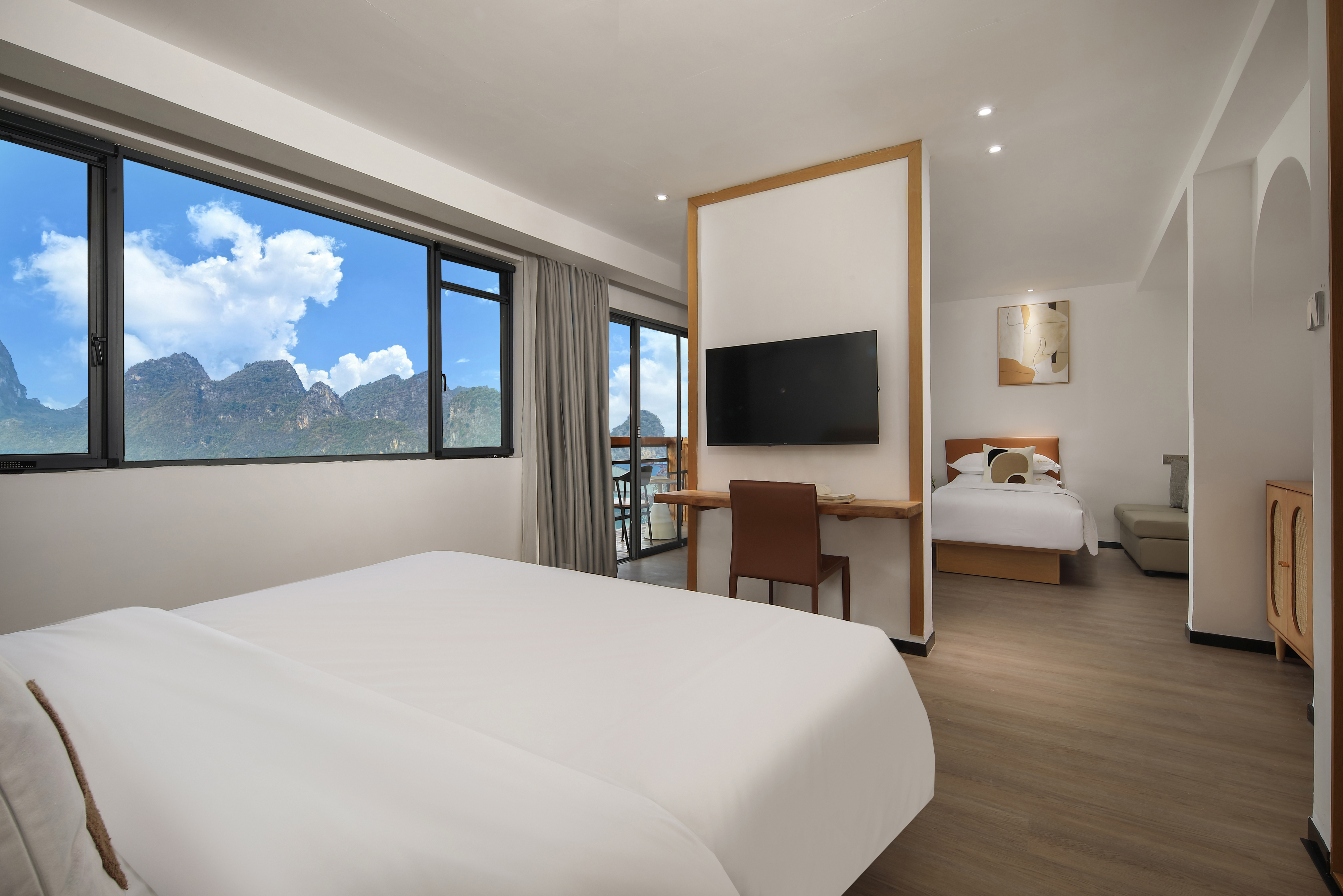 悦山阳台家庭套房（观景阳台+休闲沙发+浴缸+4k电视）