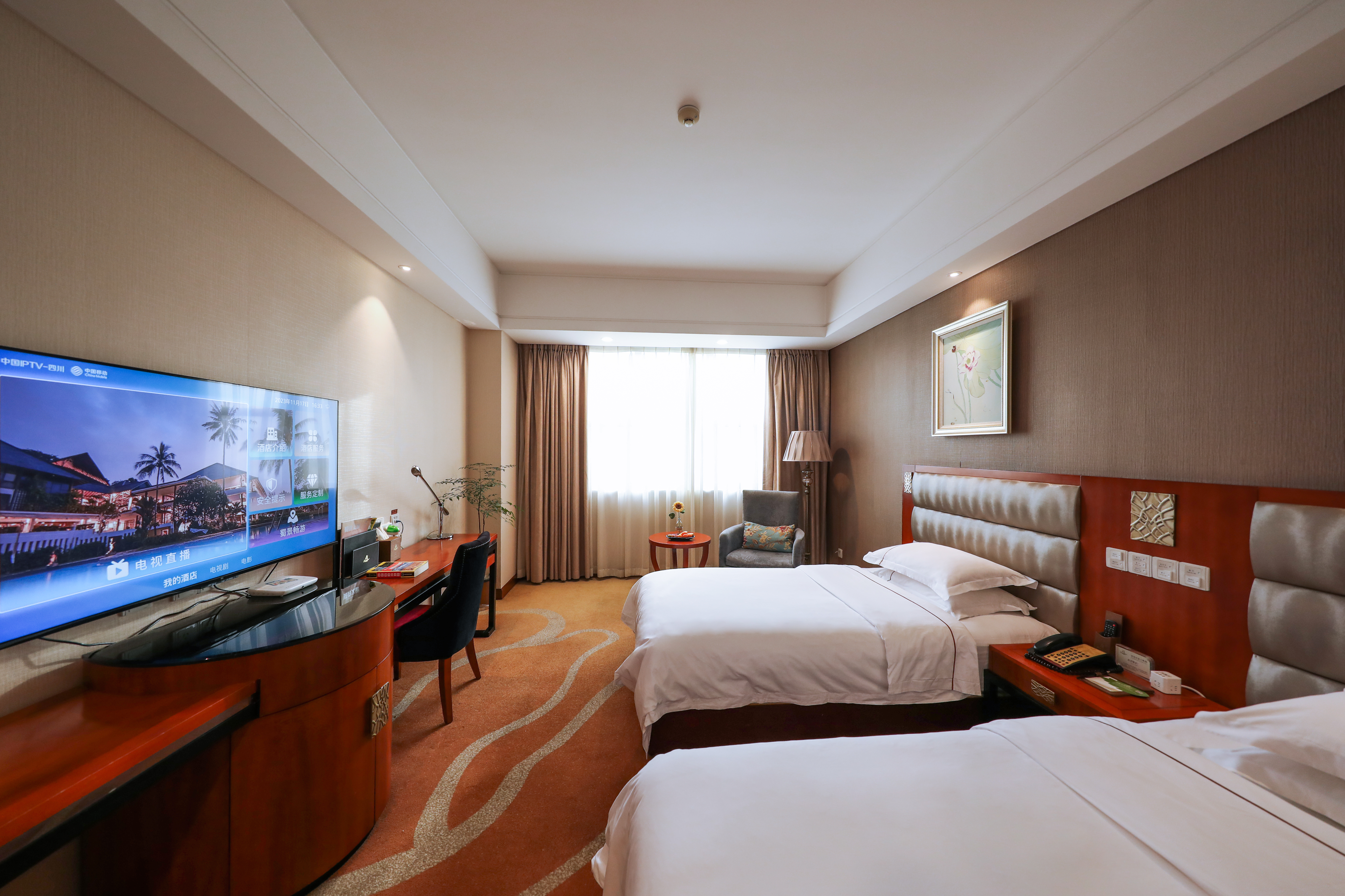 豪华标准间（鹅绒床被+小冰箱）