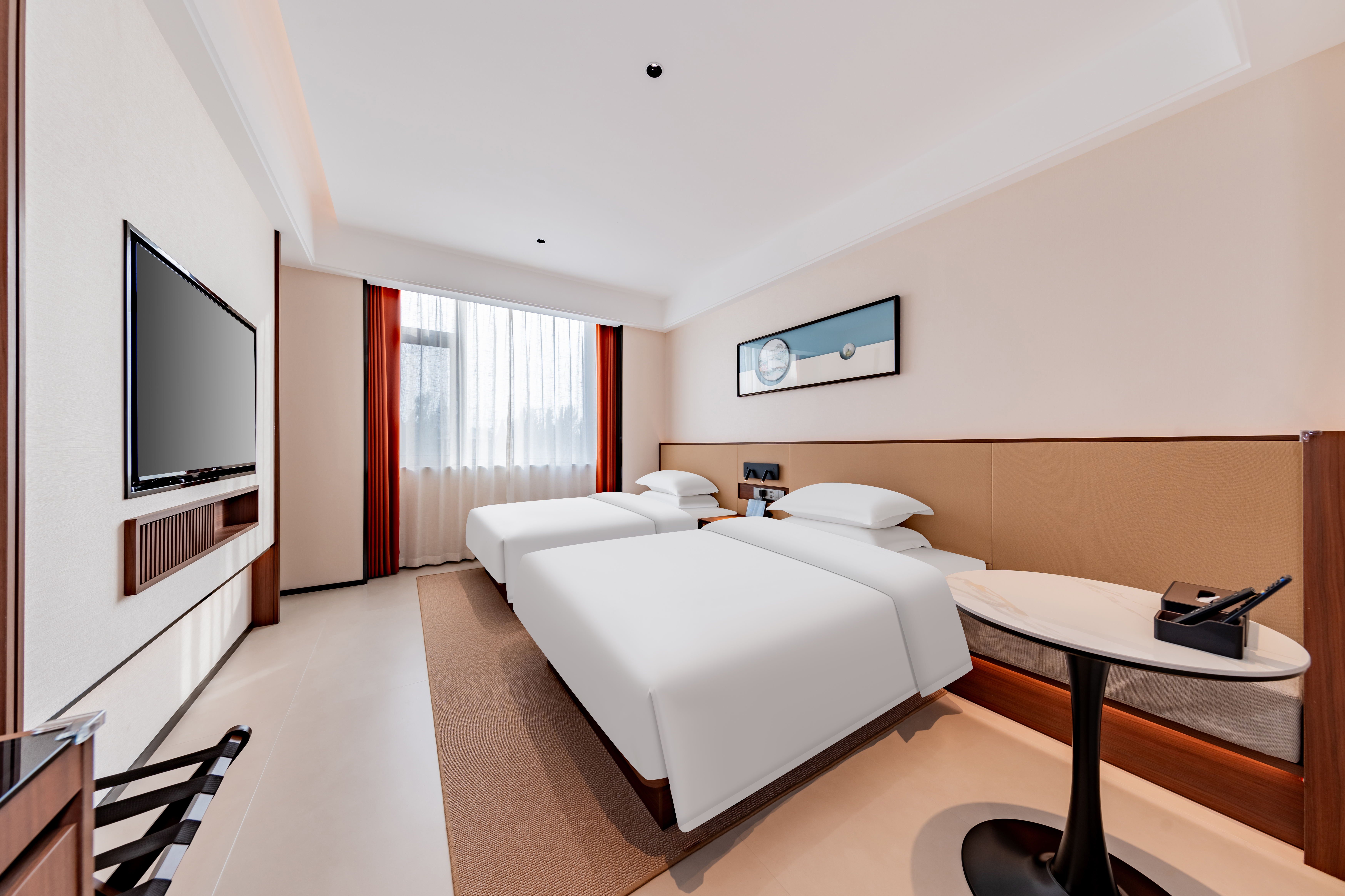 商务双床房『全屋智能?迷你小冰箱』