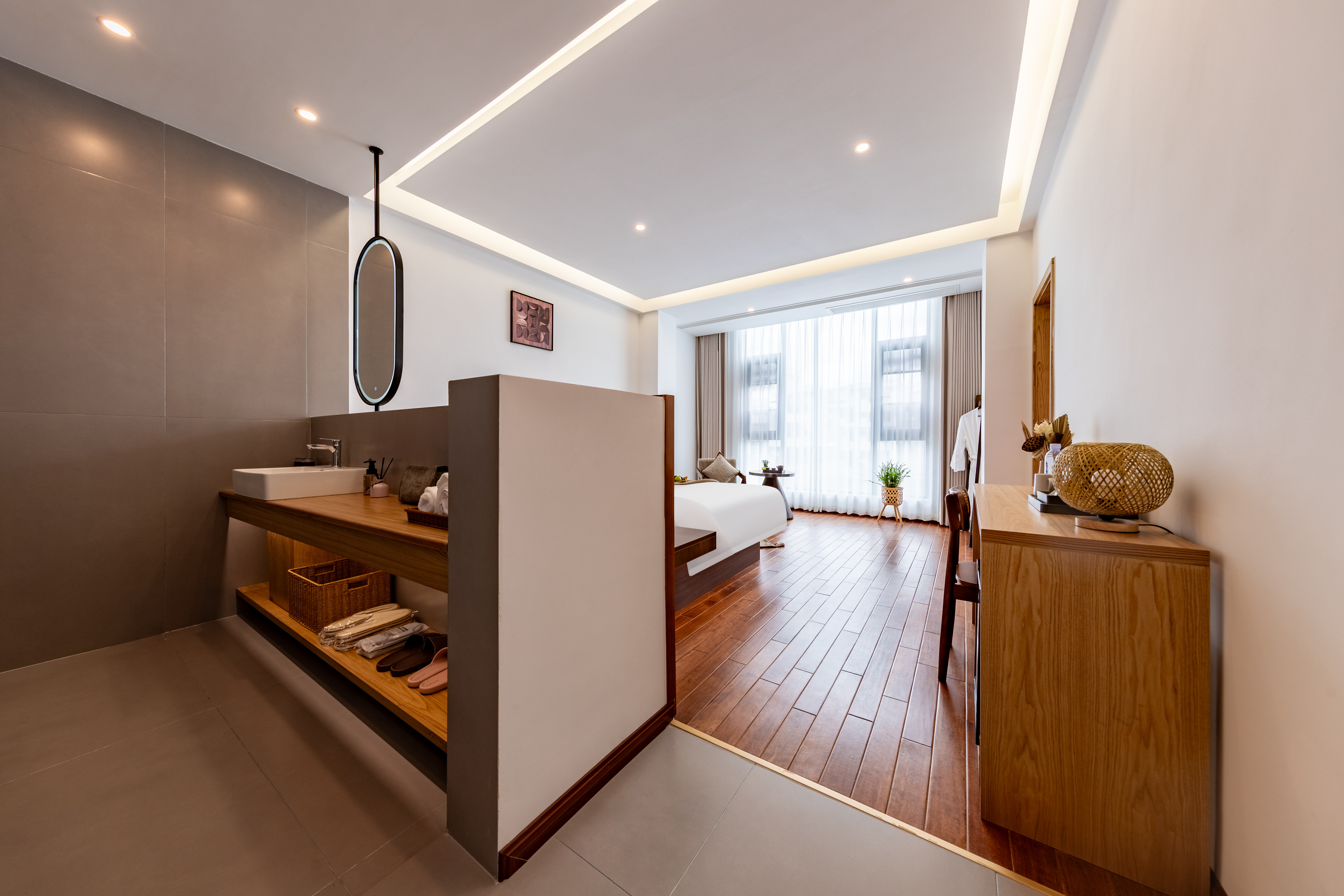 云栖丨园景阳台两卧套房丨硫磺温泉+巨幕投影+观景露台