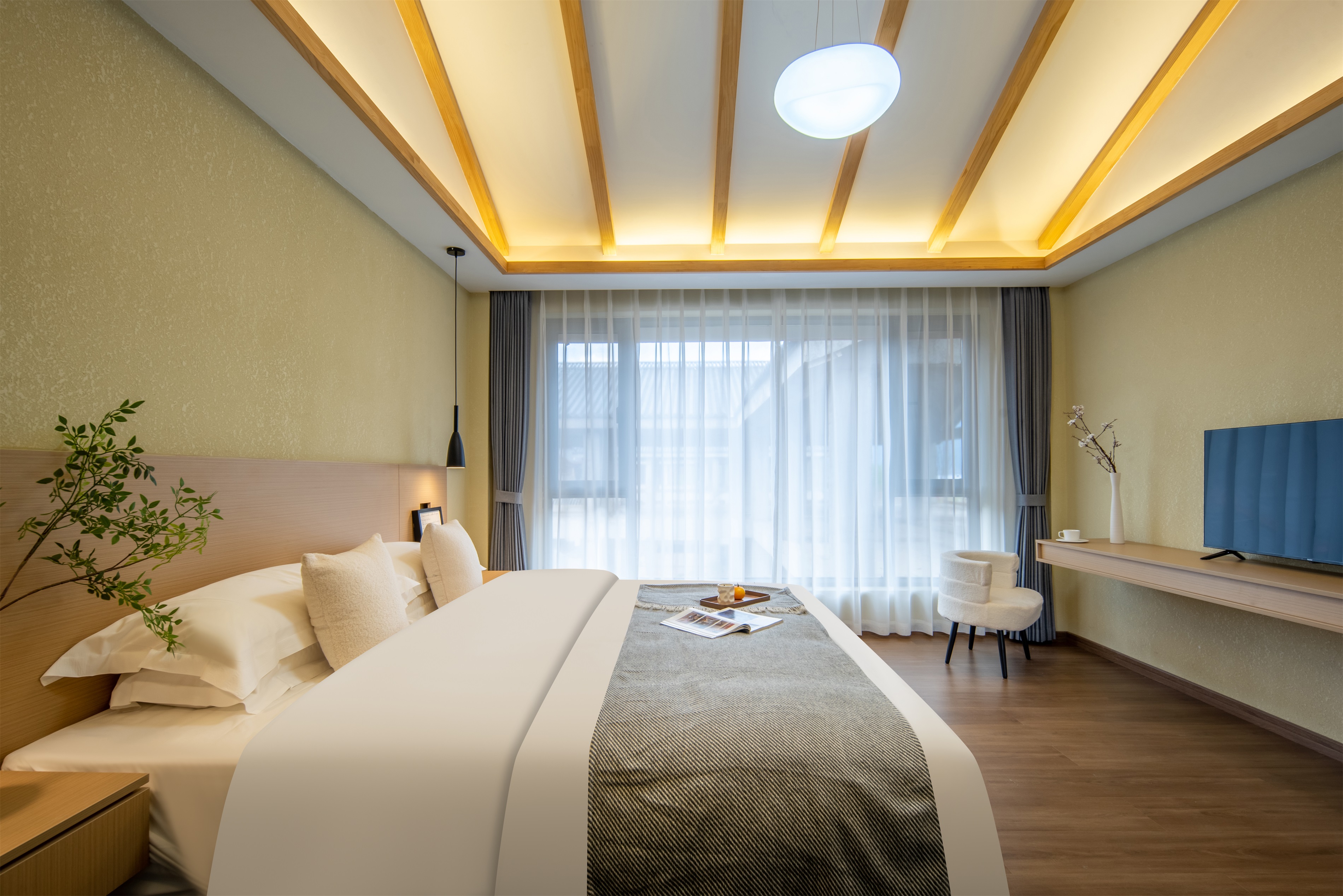 Yi Ji Dao · Garden View Sunshine Double Bed Room