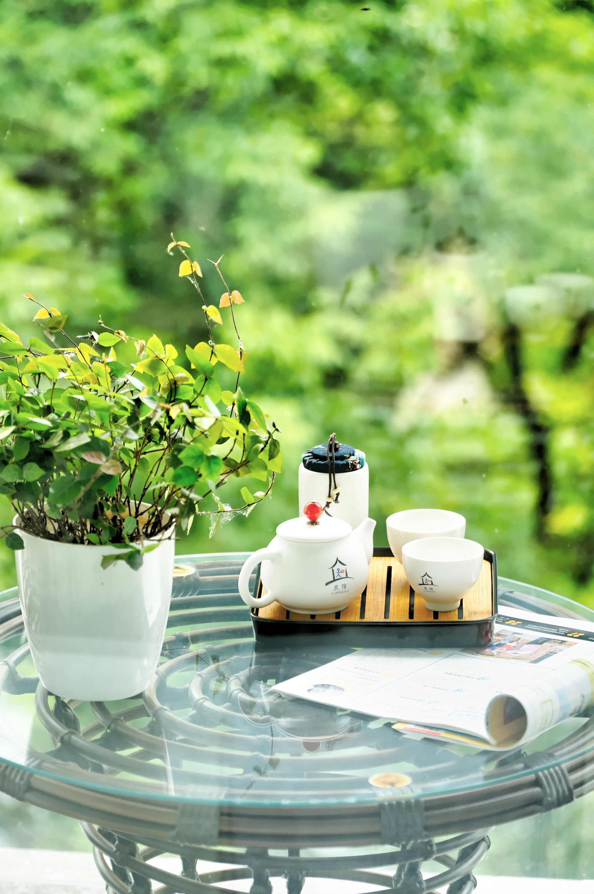 Shanshui Double Bed Room With Scenic Balcony And Scenic Tub