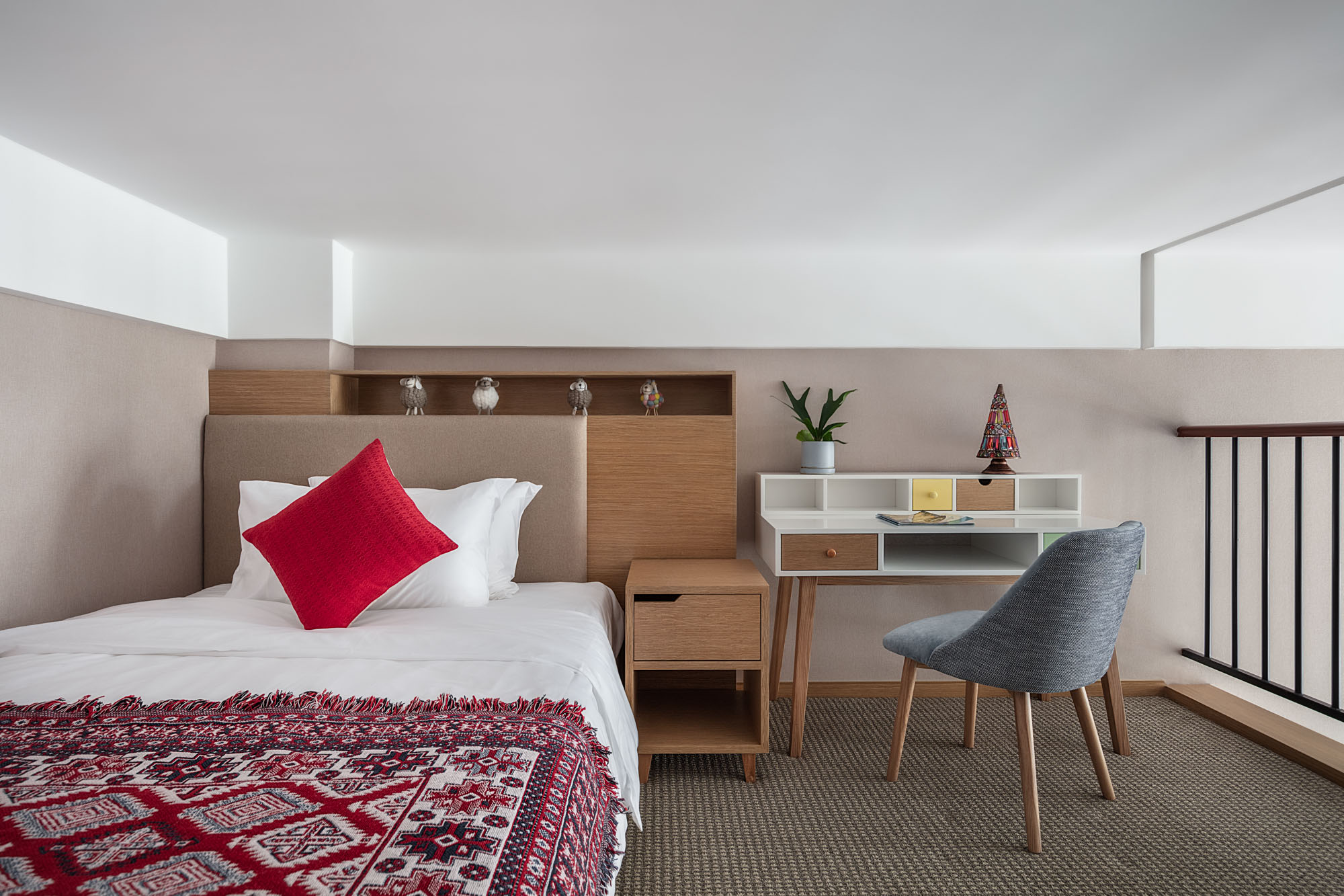 Loft亲子套房【独立庭院+小童书桌】