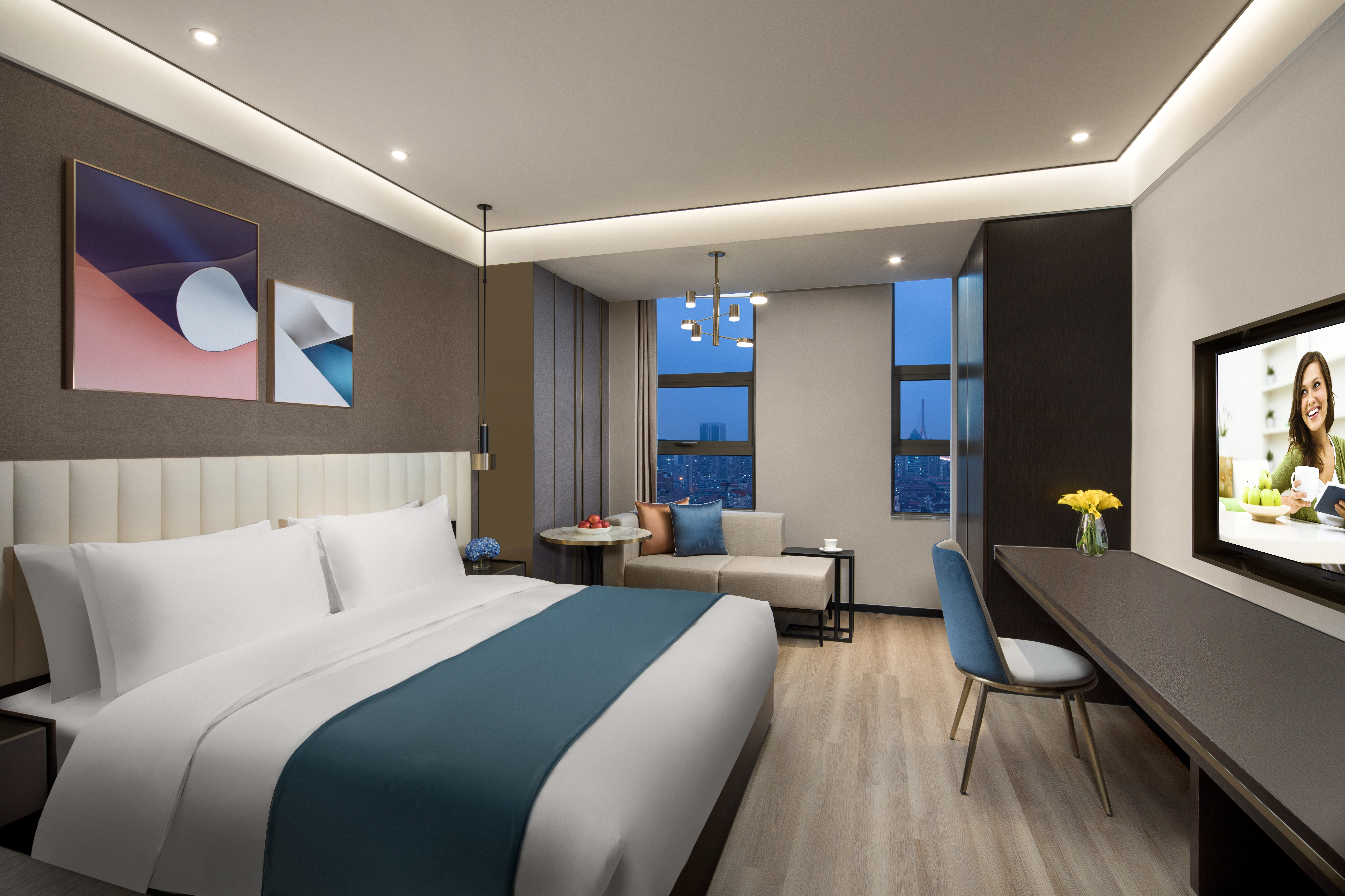 豪华单房公寓（洗烘机+冰箱+厨房+微波炉+可投屏）