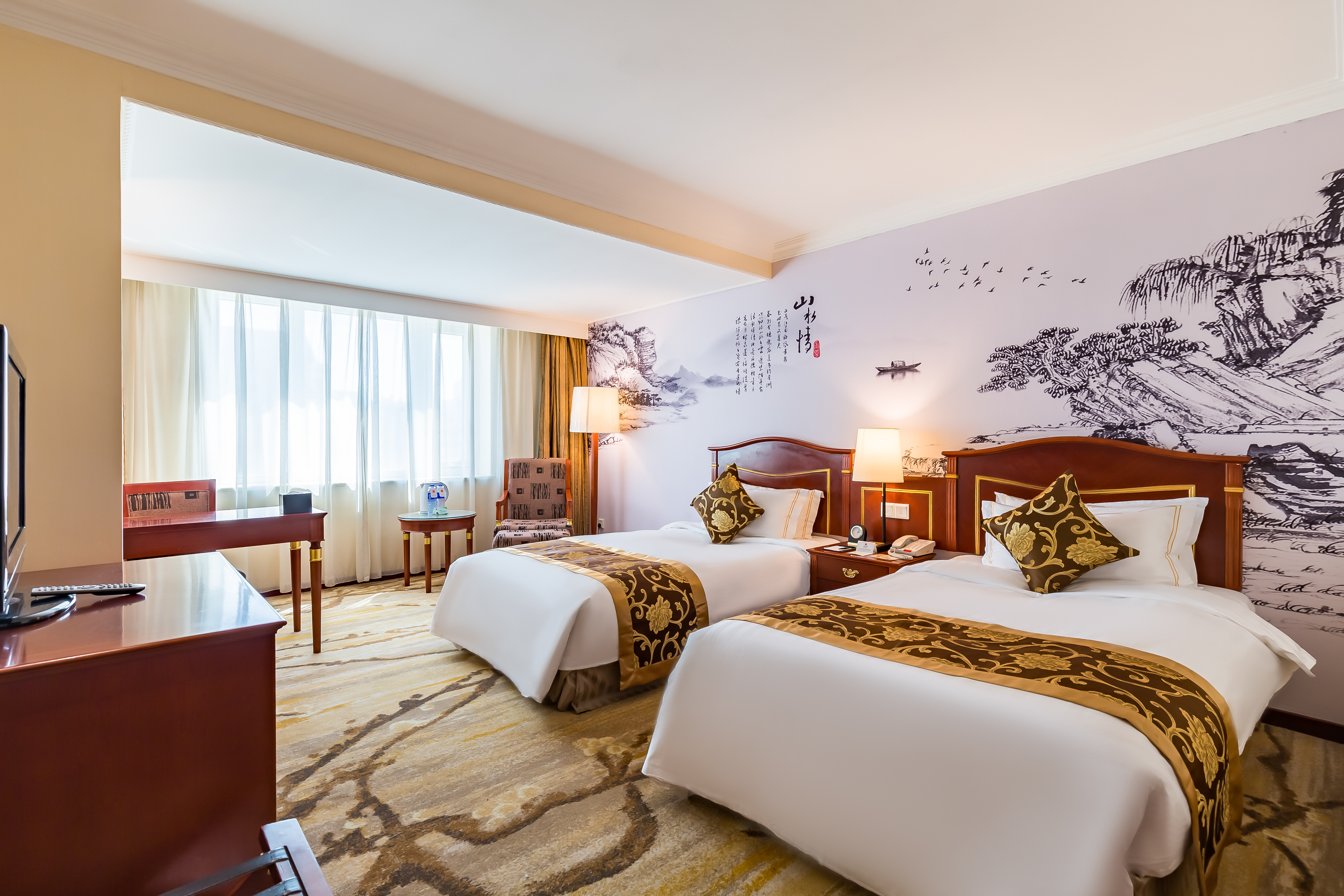 诗情画意双床房