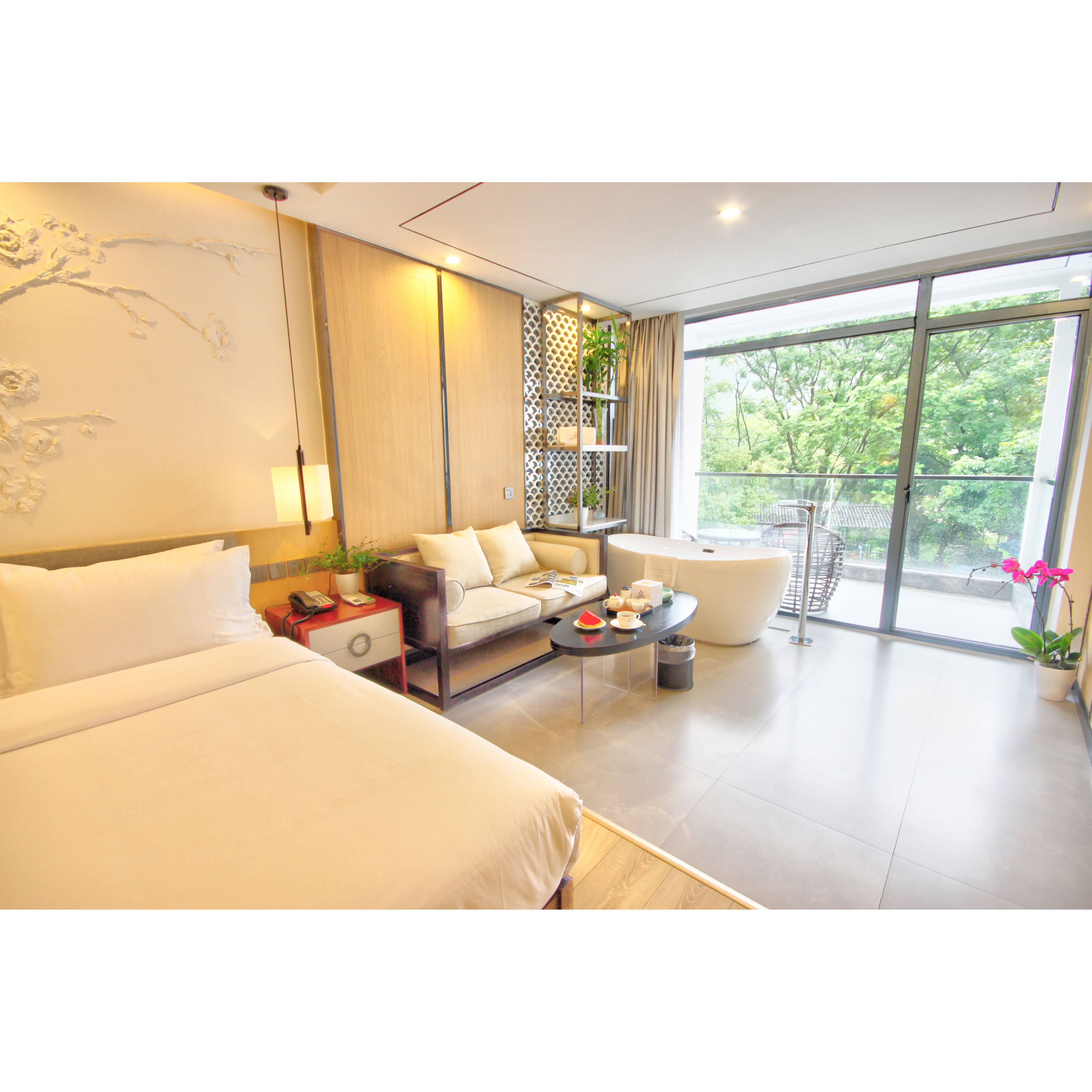 Shanshui Deluxe Standard Room With Scenic Balcony And Scenic Tub