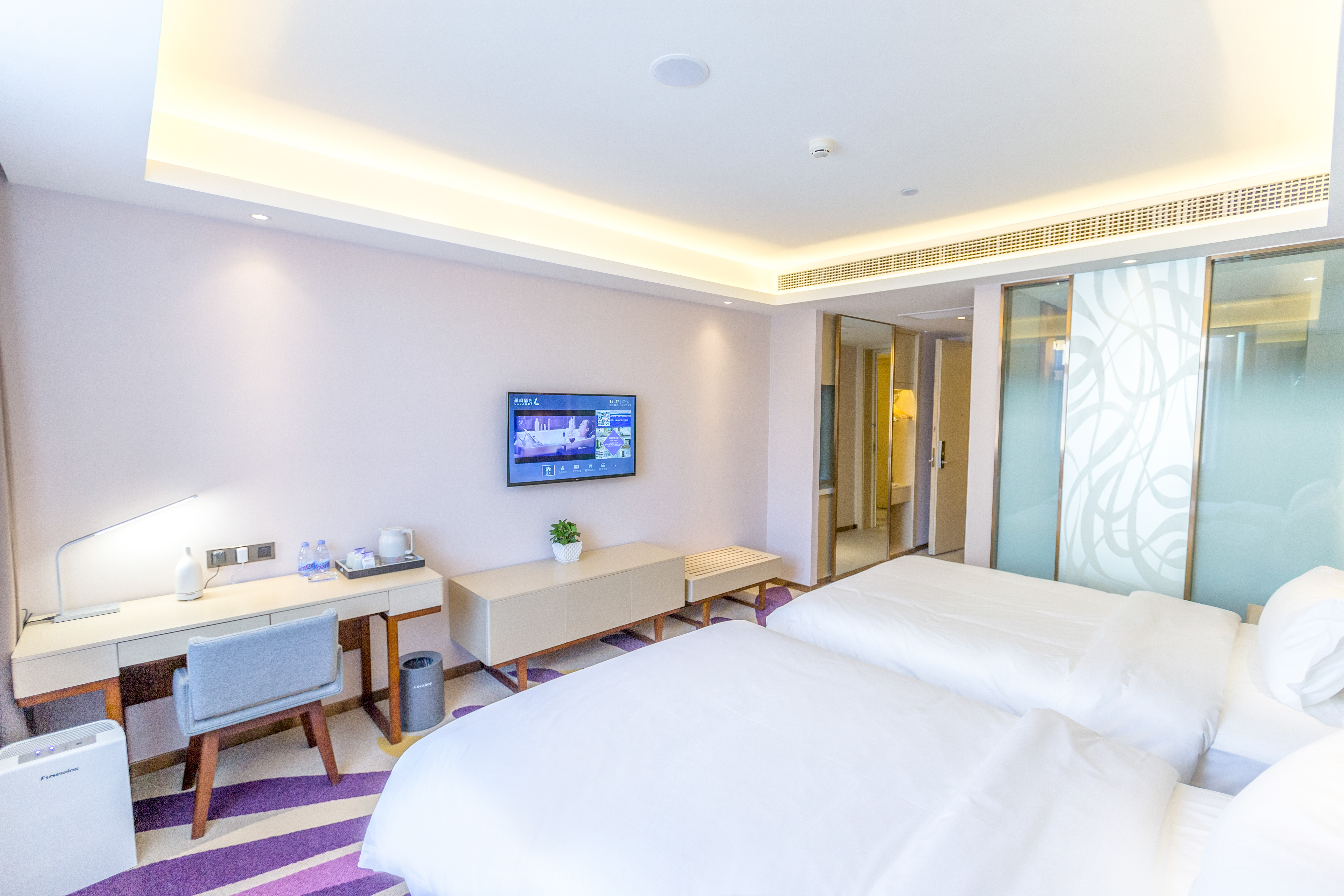 豪华双床房（慕思床垫+电视投屏+智能客控+小冰箱）