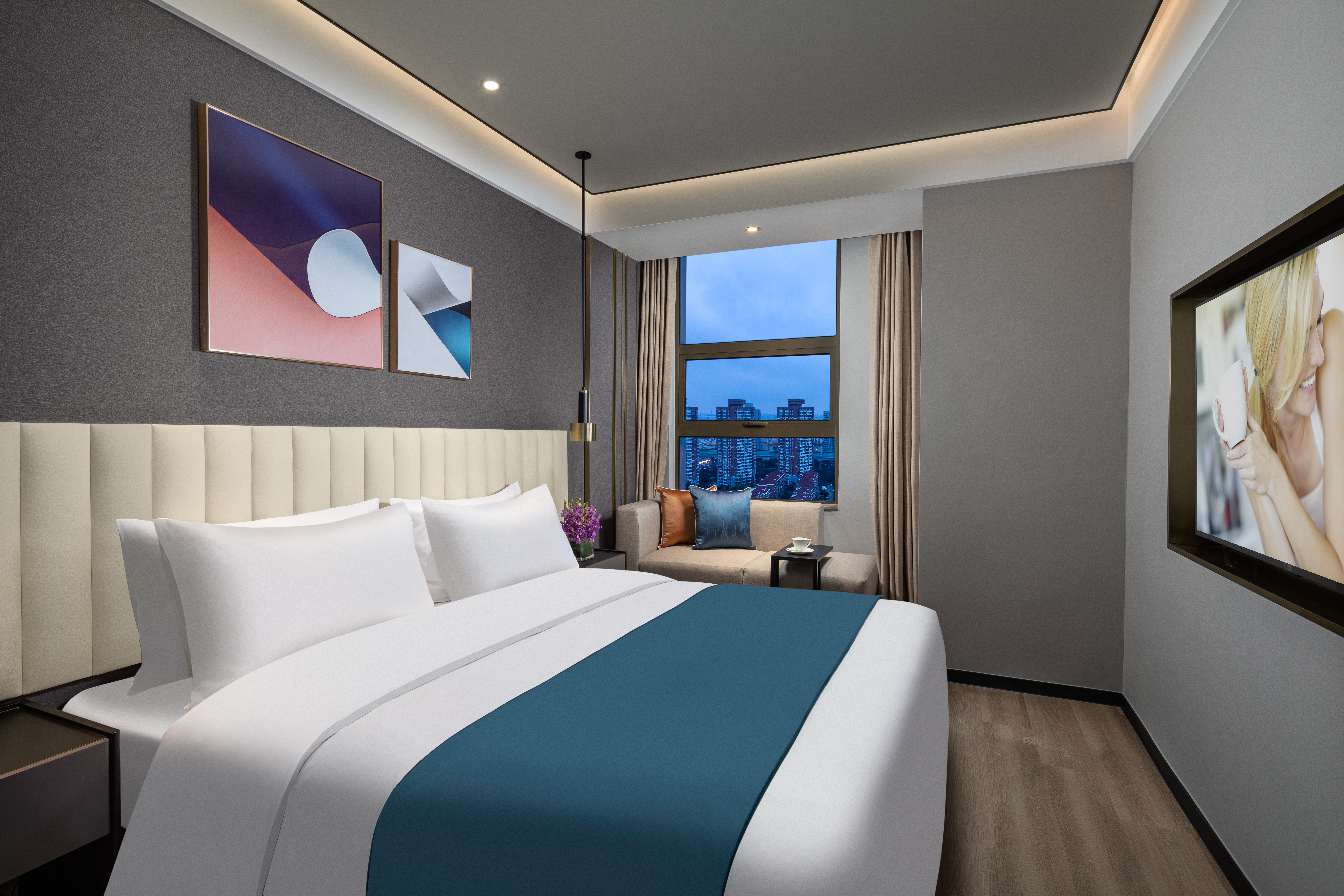 一房豪华套房（洗烘机+冰箱+厨房+微波炉+可投屏）