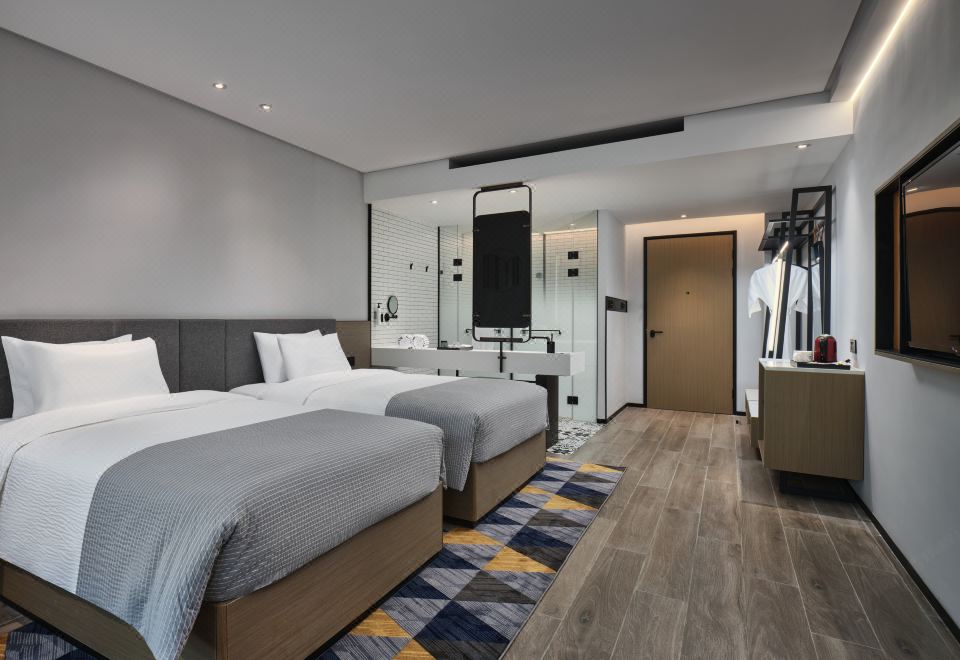 豪華雙床房（落地窗+Acca Kappa洗護用品+智能投屏）