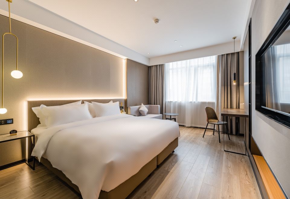 Geometric Double Bed Room