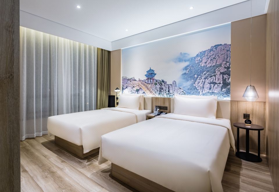 几木双床房（亚朵深睡PRO枕+小冰箱+投屏+超大空间）