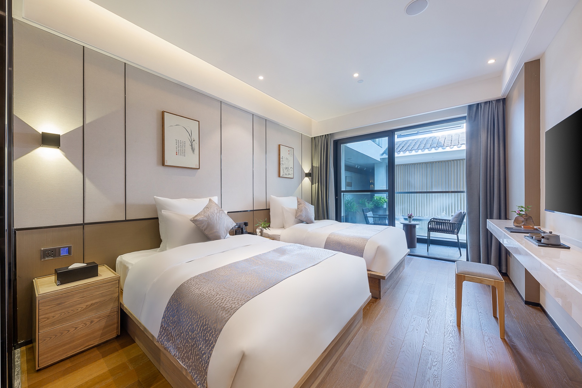 争朝夕-露台双床房（落地窗+高端洗护+智能客控）