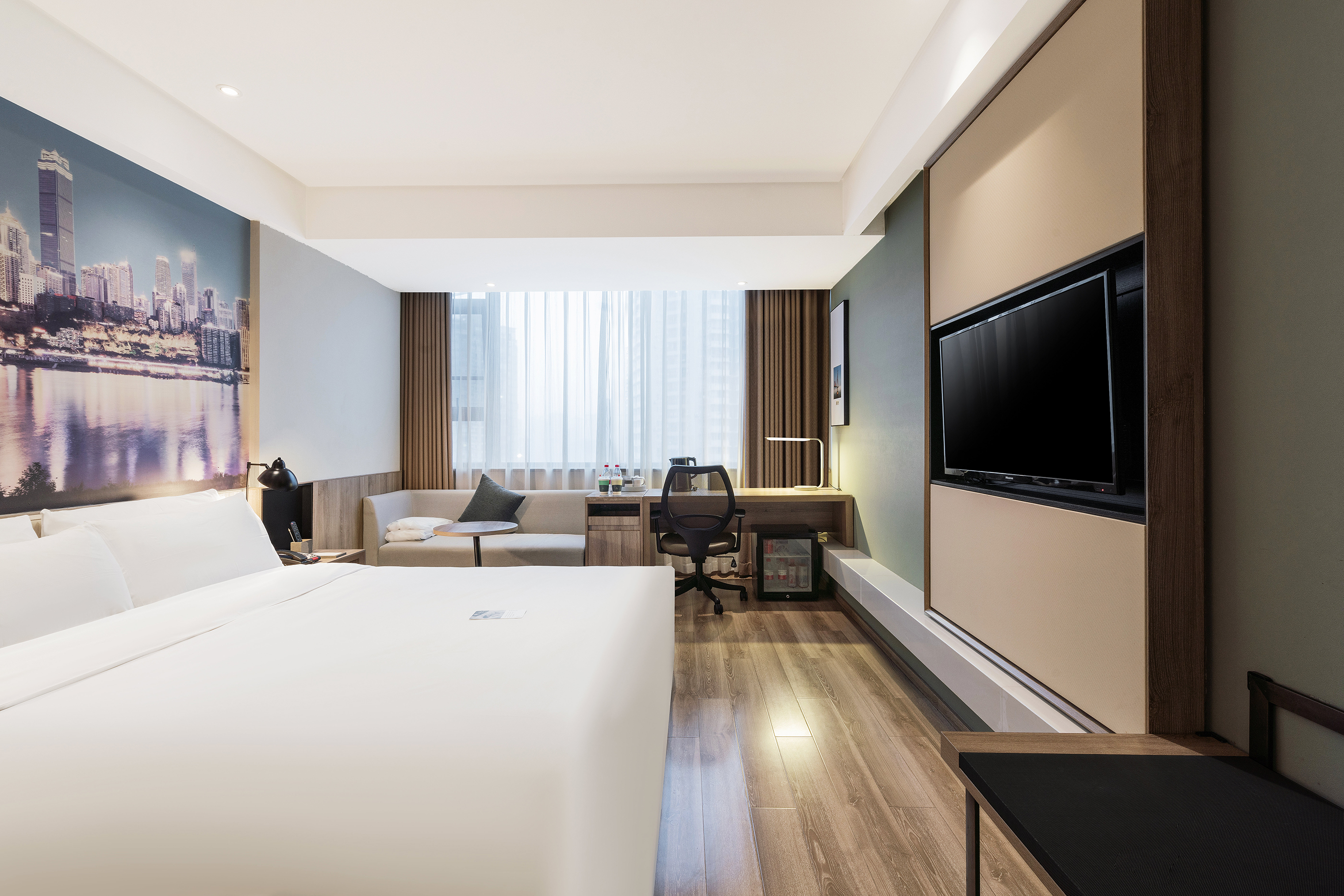 几木景观大床房（深睡PRO枕+LaiFen吹风+小冰箱+浴袍）