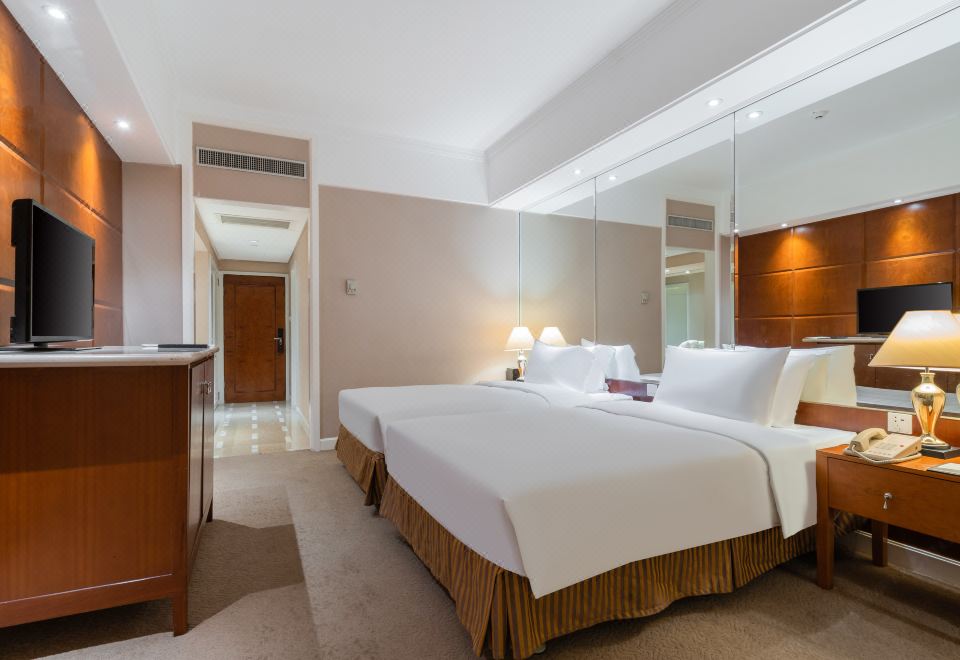 高級雙床房「地毯+小冰箱+浴缸」