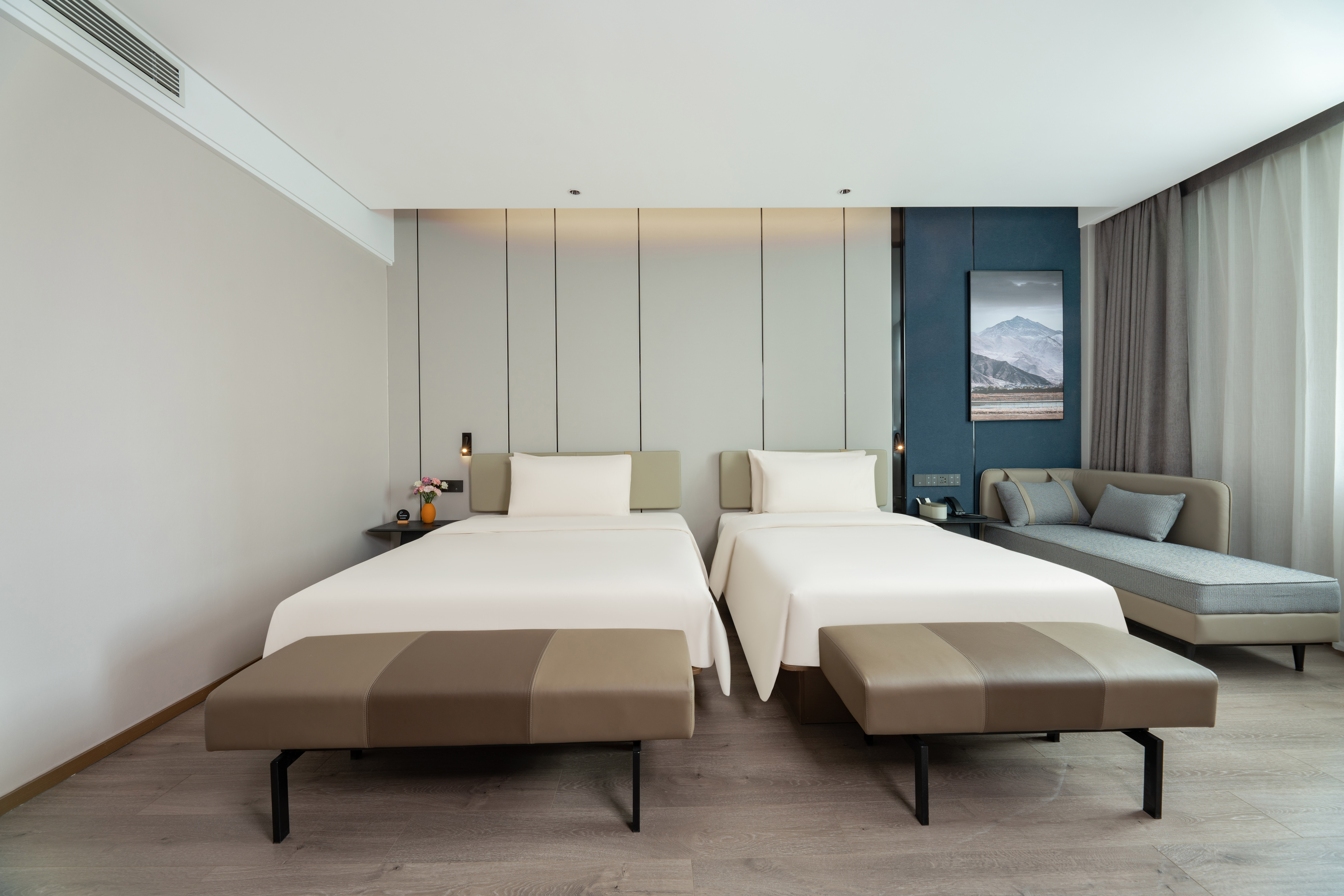 Atour Hotel Taifu Plaza South Ring Road Karamay几木双床房（全屋智能+迷你小冰箱）